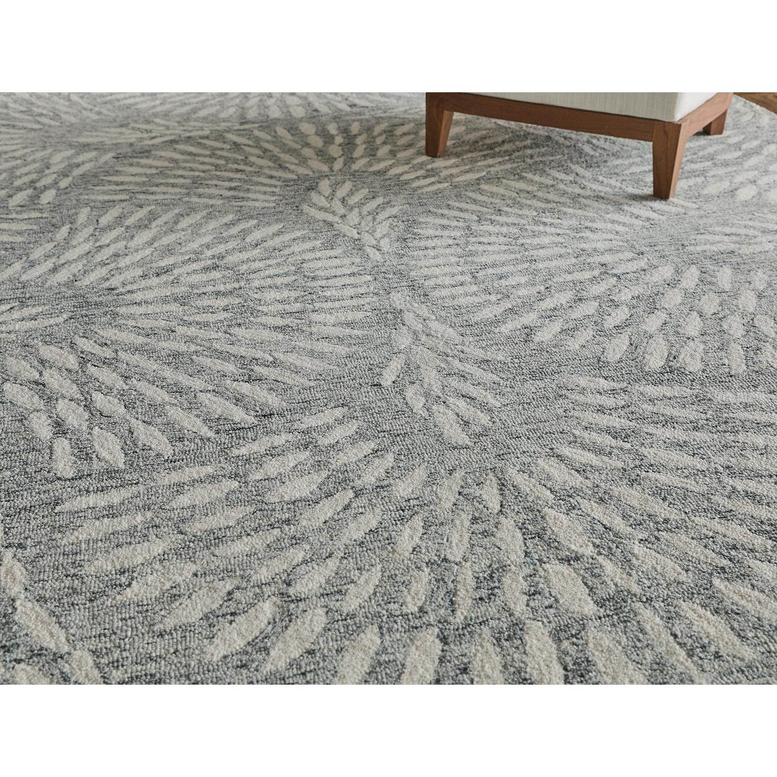 Feizy Wallace 8A38F Modern Floral & Botanical Rug in Gray/Ivory - Image 2