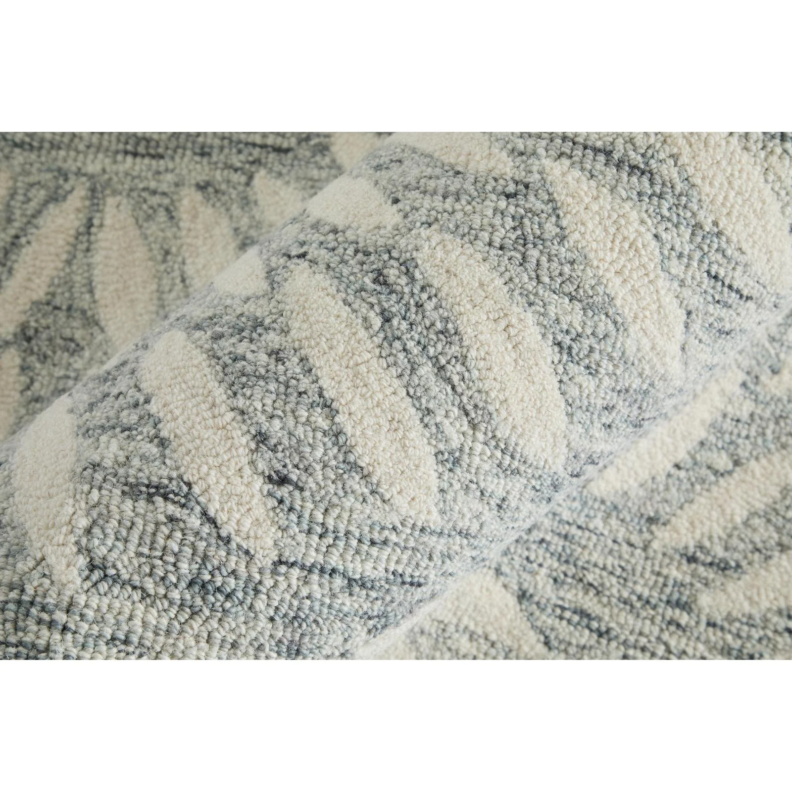 Feizy Wallace 8A38F Modern Floral & Botanical Rug in Gray/Ivory - Image 6