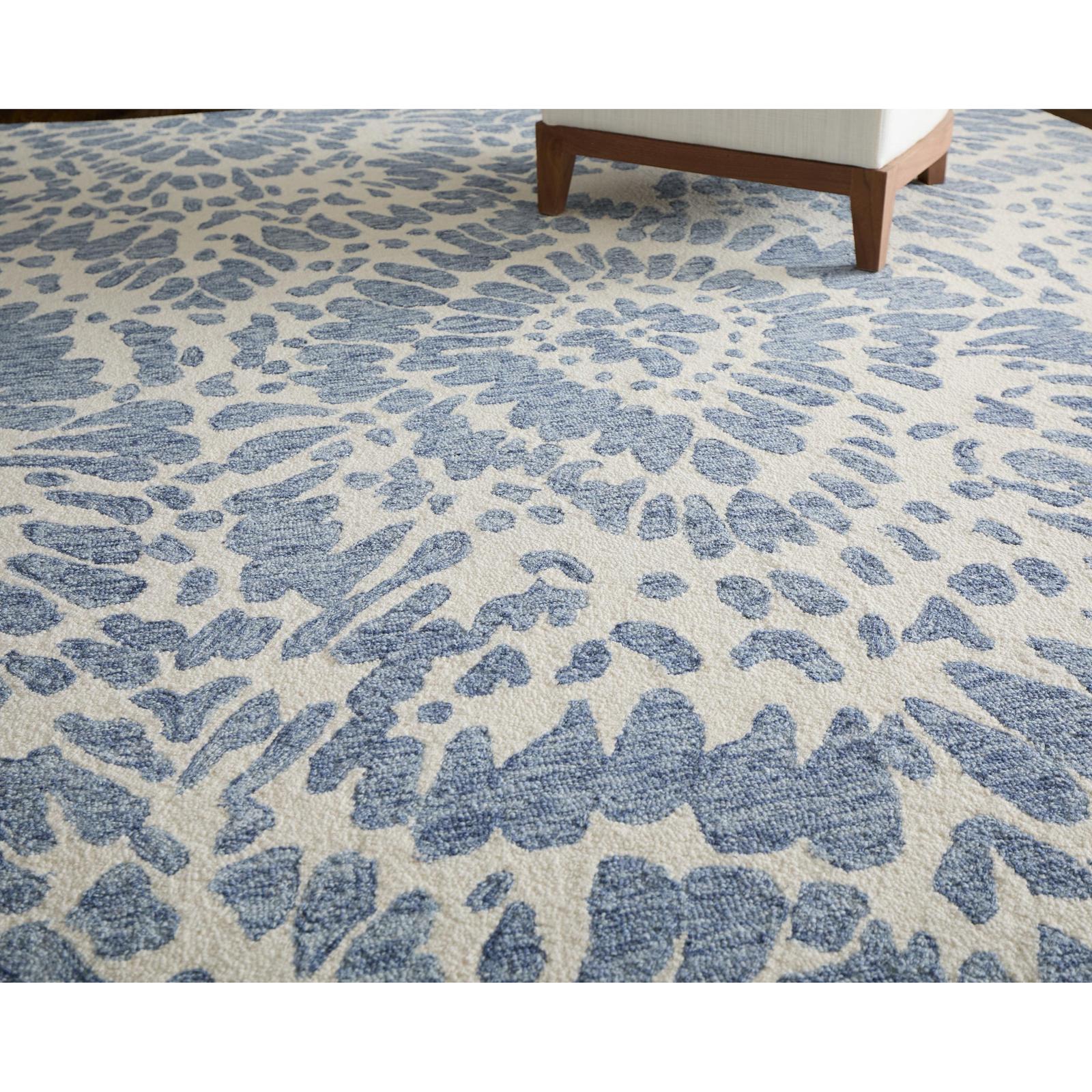 Feizy Wallace 8A39F Modern Abstract Rug in Blue/Ivory - Image 2