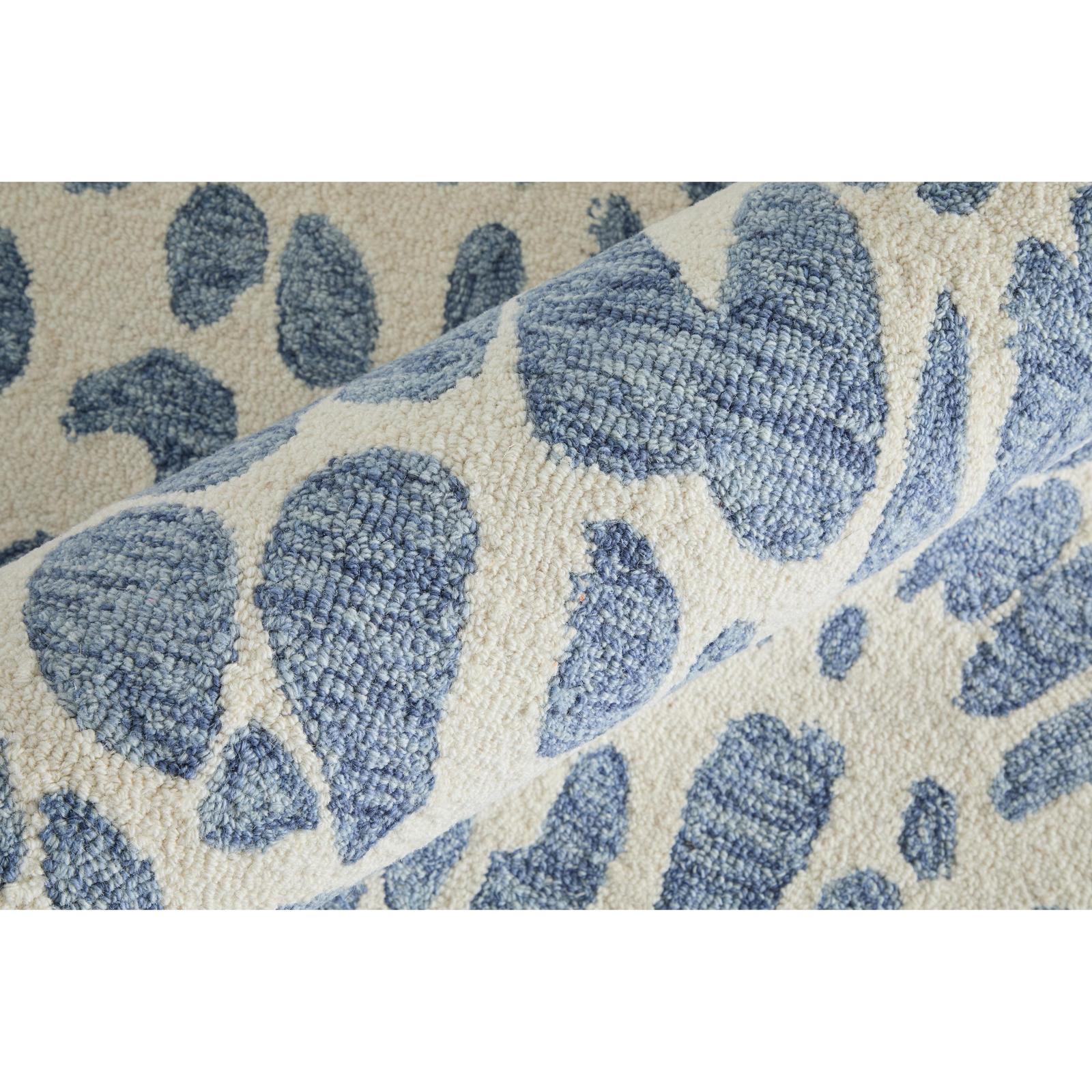Feizy Wallace 8A39F Modern Abstract Rug in Blue/Ivory - Image 6