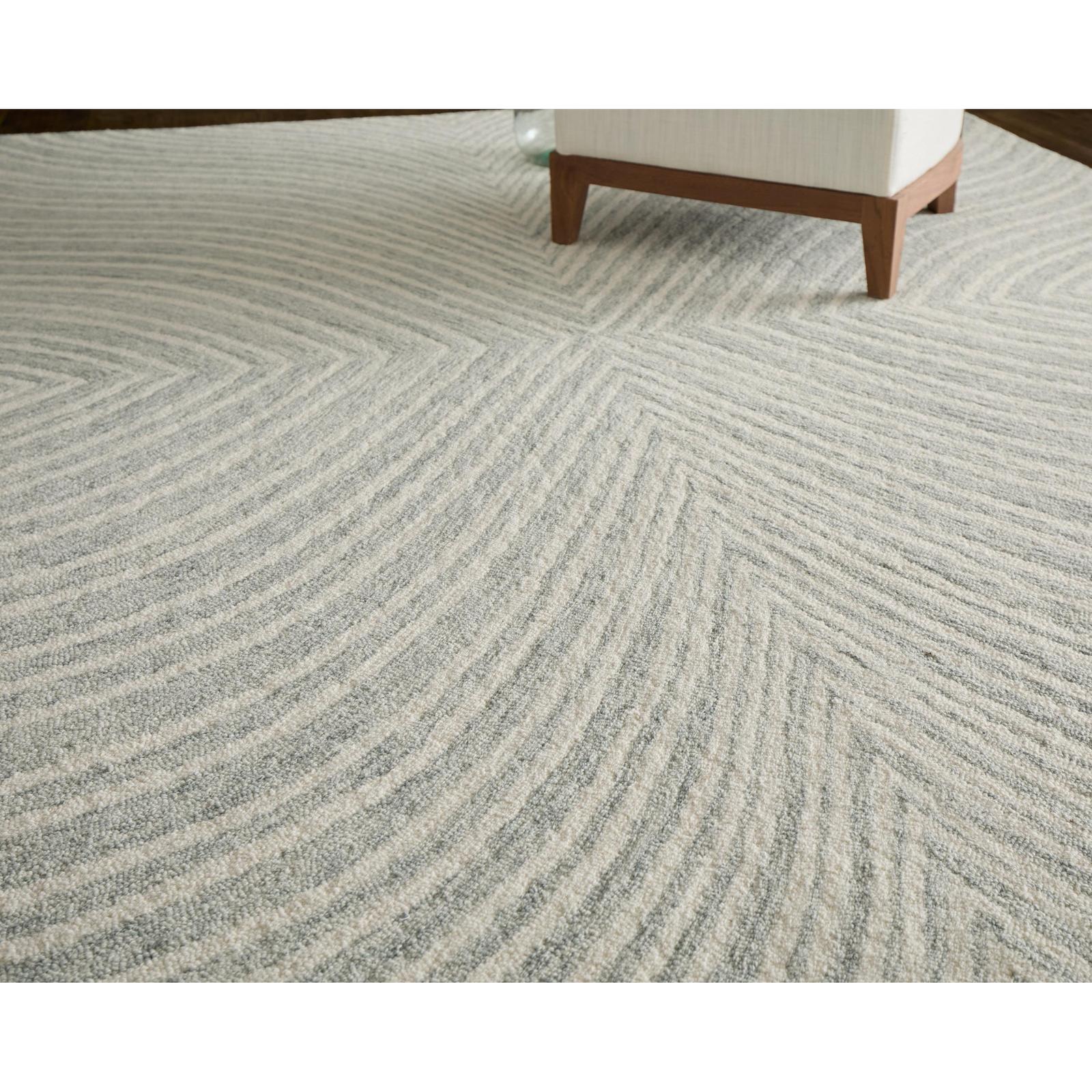Feizy Wallace 8A41F Modern Abstract Rug in Gray/Ivory - Image 2