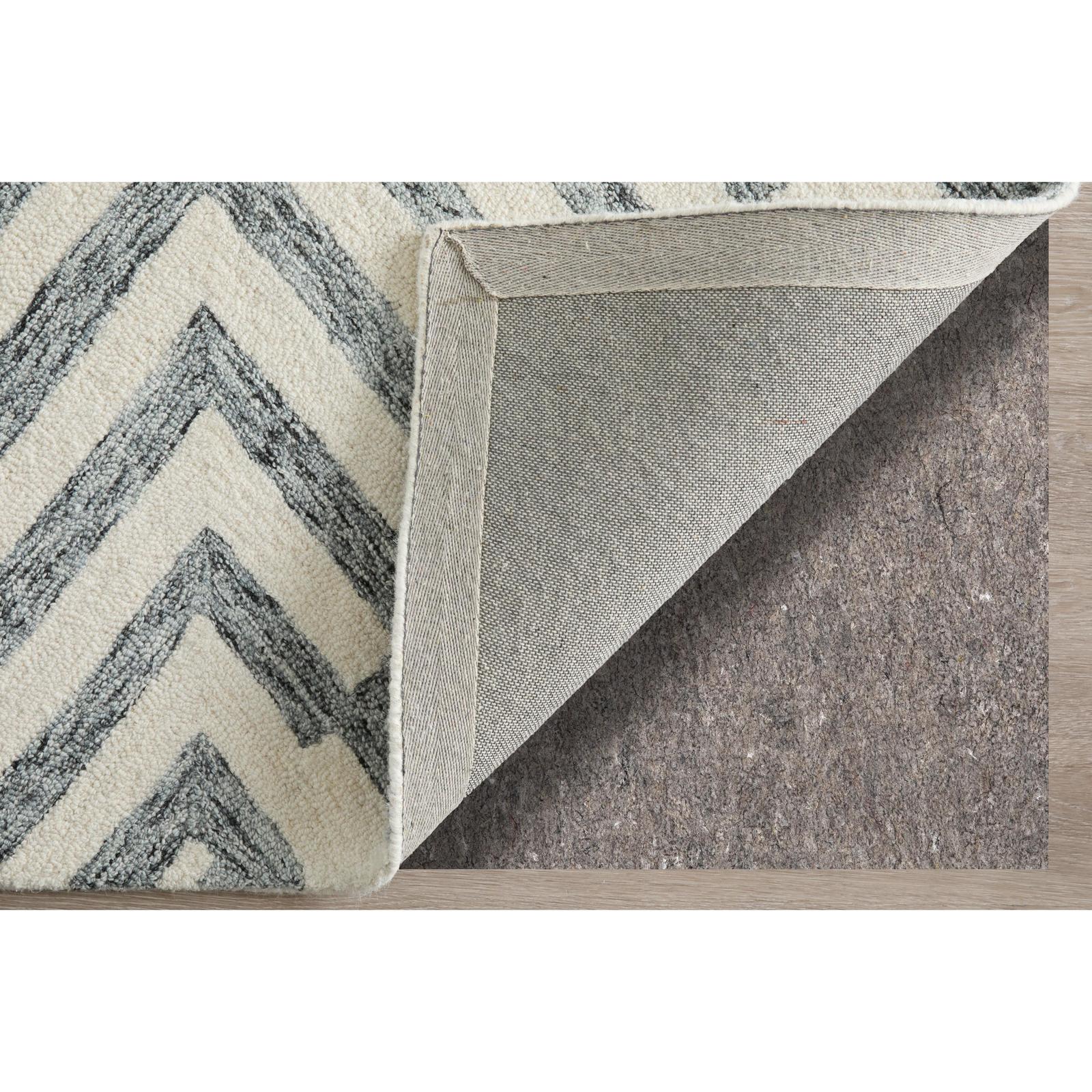 Feizy Wallace 8A42F Modern Geometric Rug in Gray/Ivory - Image 5