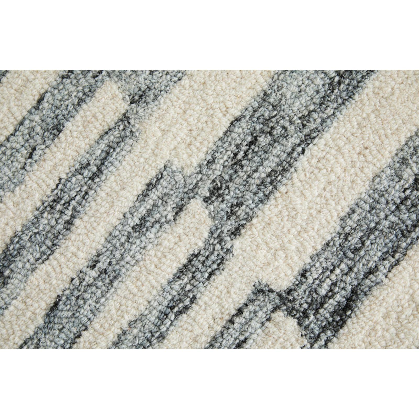 Feizy Wallace 8A42F Modern Geometric Rug in Gray/Ivory - Image 7
