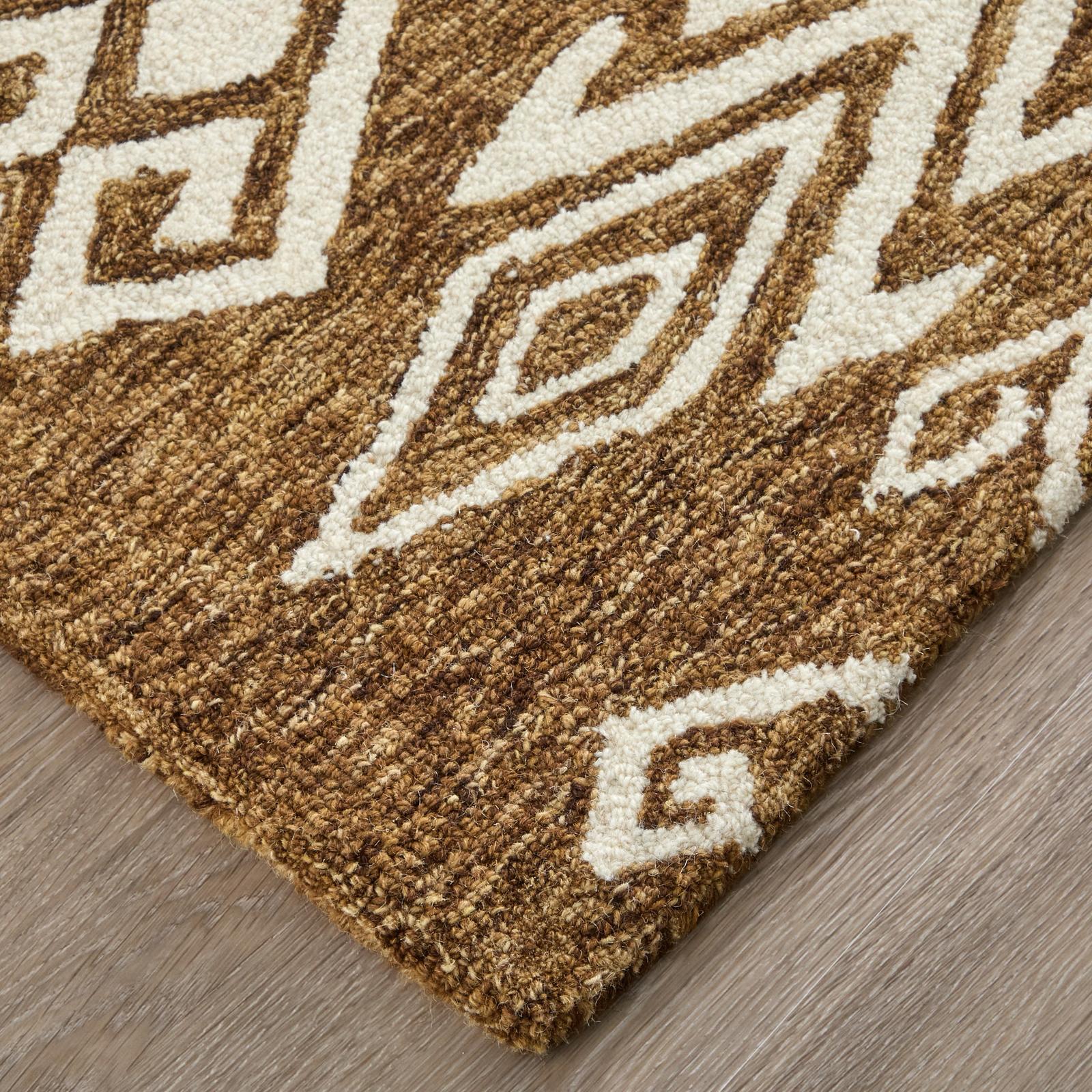 Feizy Wallace 8A43F Transitional Medallion Rug in Brown/White - Image 4