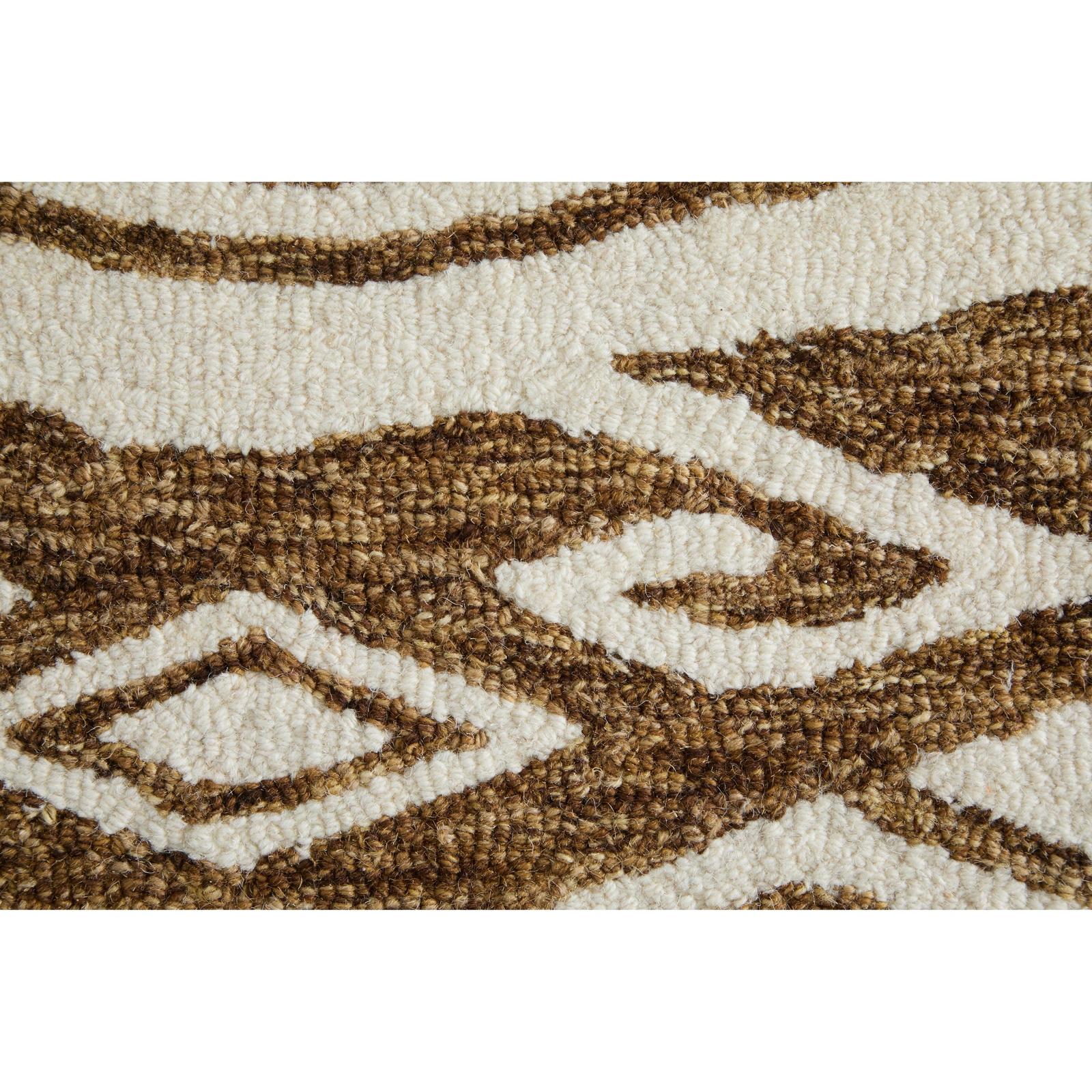 Feizy Wallace 8A43F Transitional Medallion Rug in Brown/White - Image 7