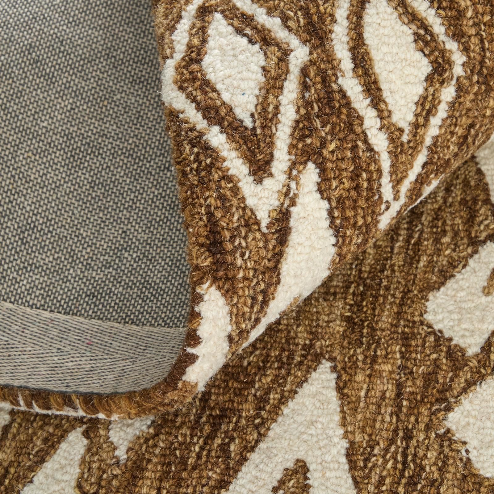 Feizy Wallace 8A43F Transitional Medallion Rug in Brown/White - Image 8