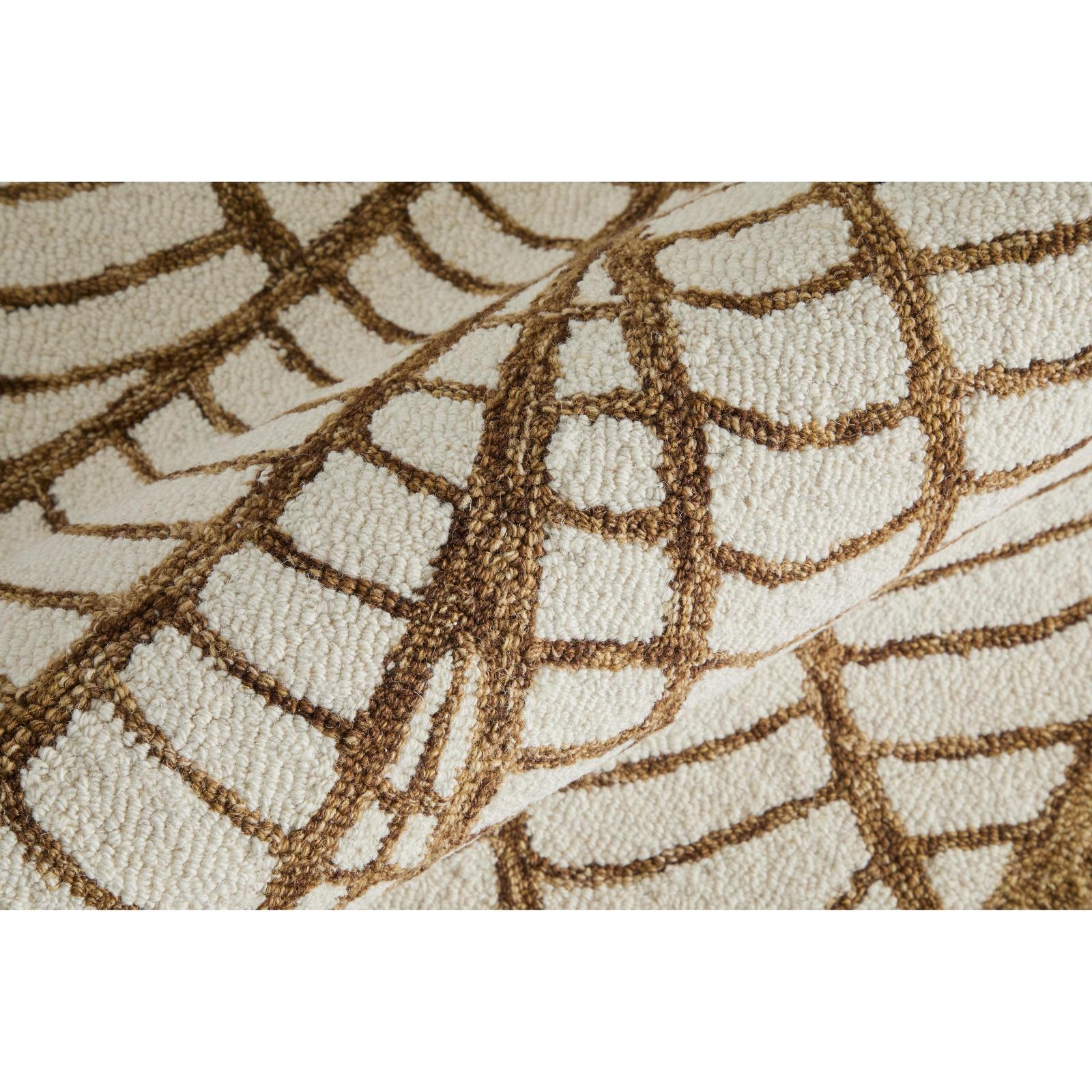Feizy Wallace 8A44F Modern Ikat Rug in White/Brown - Image 6