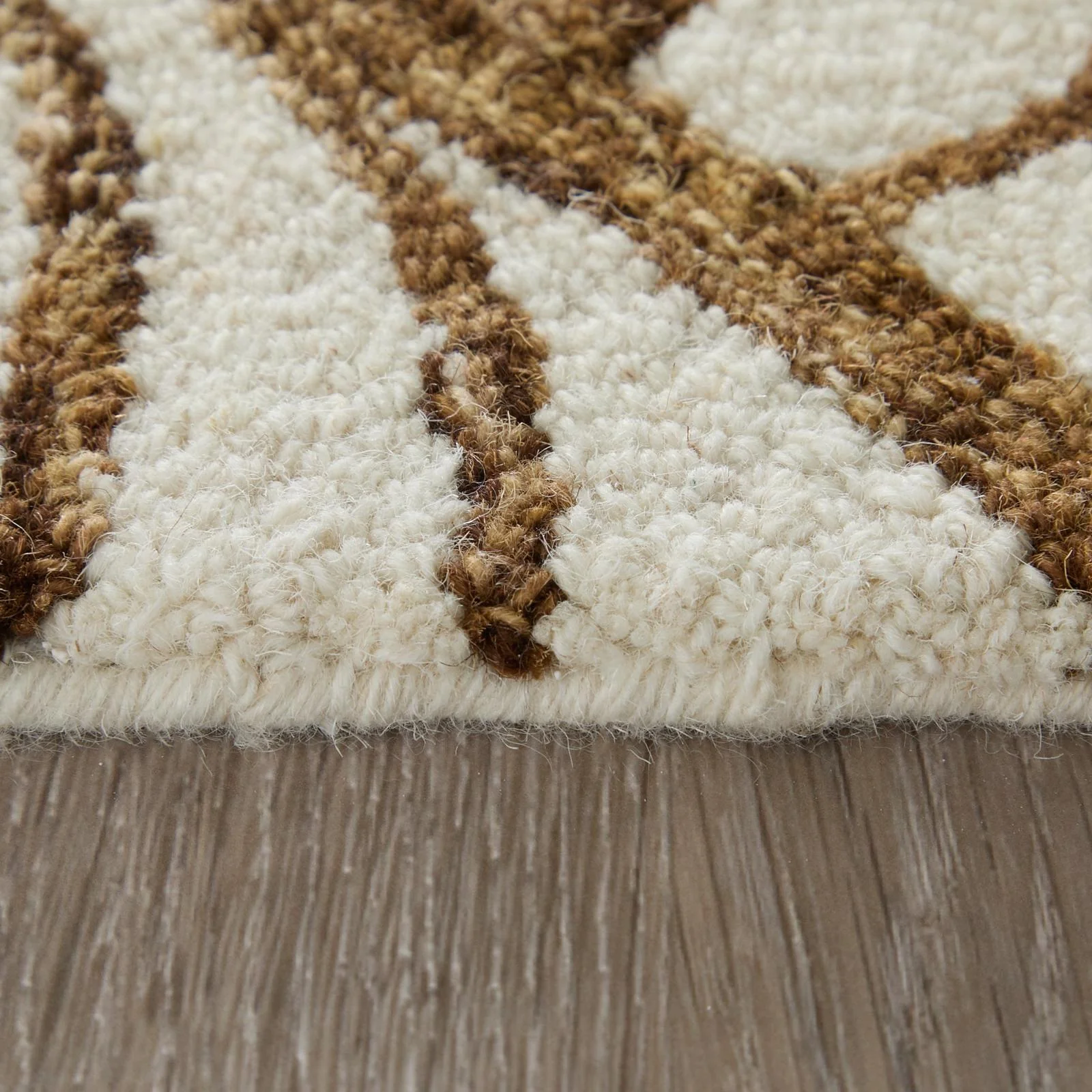 Feizy Wallace 8A44F Modern Ikat Rug in White/Brown - Image 9