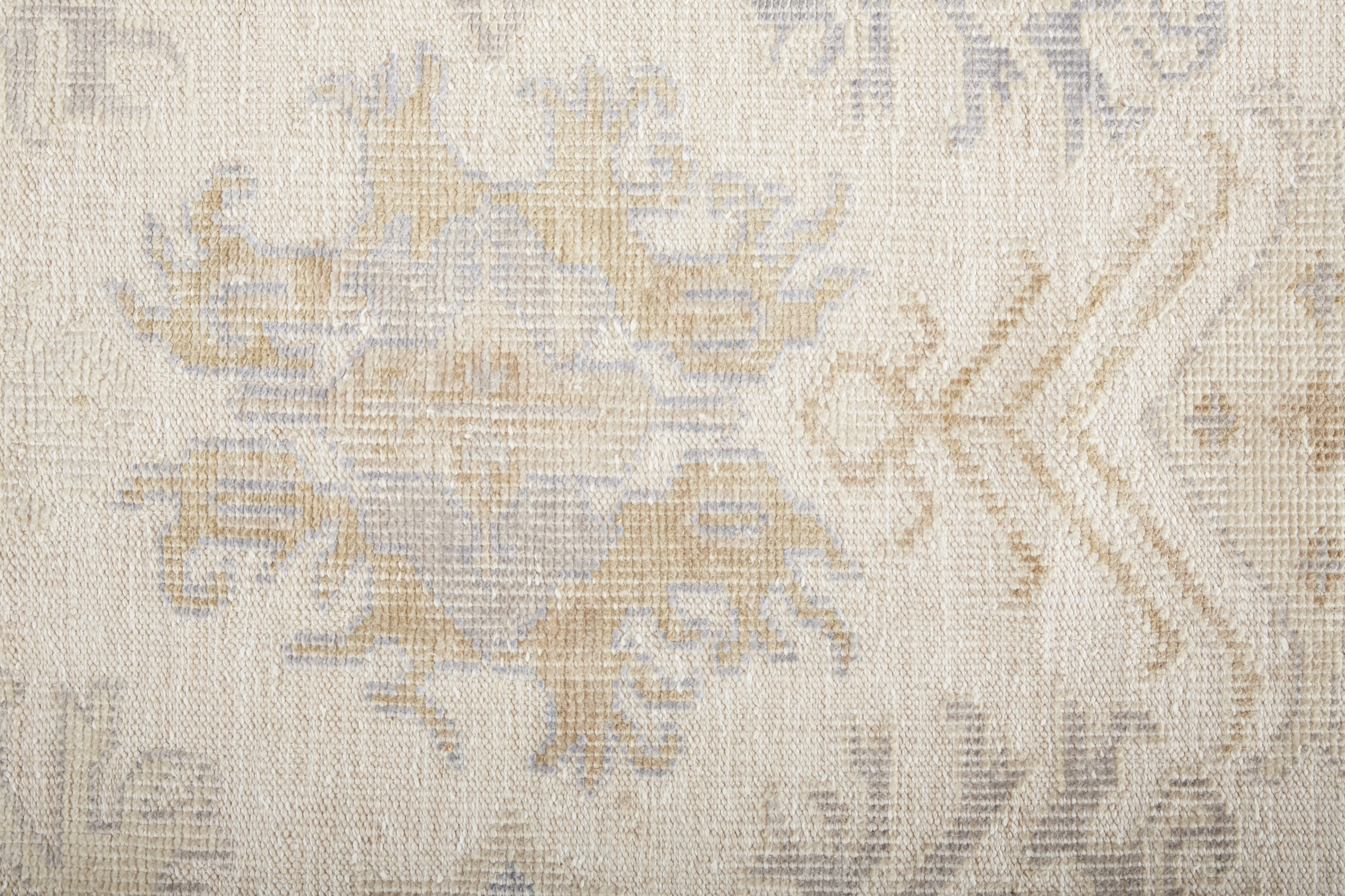 Feizy Wendover 6841F Rug in Tan / Blue - Image 3