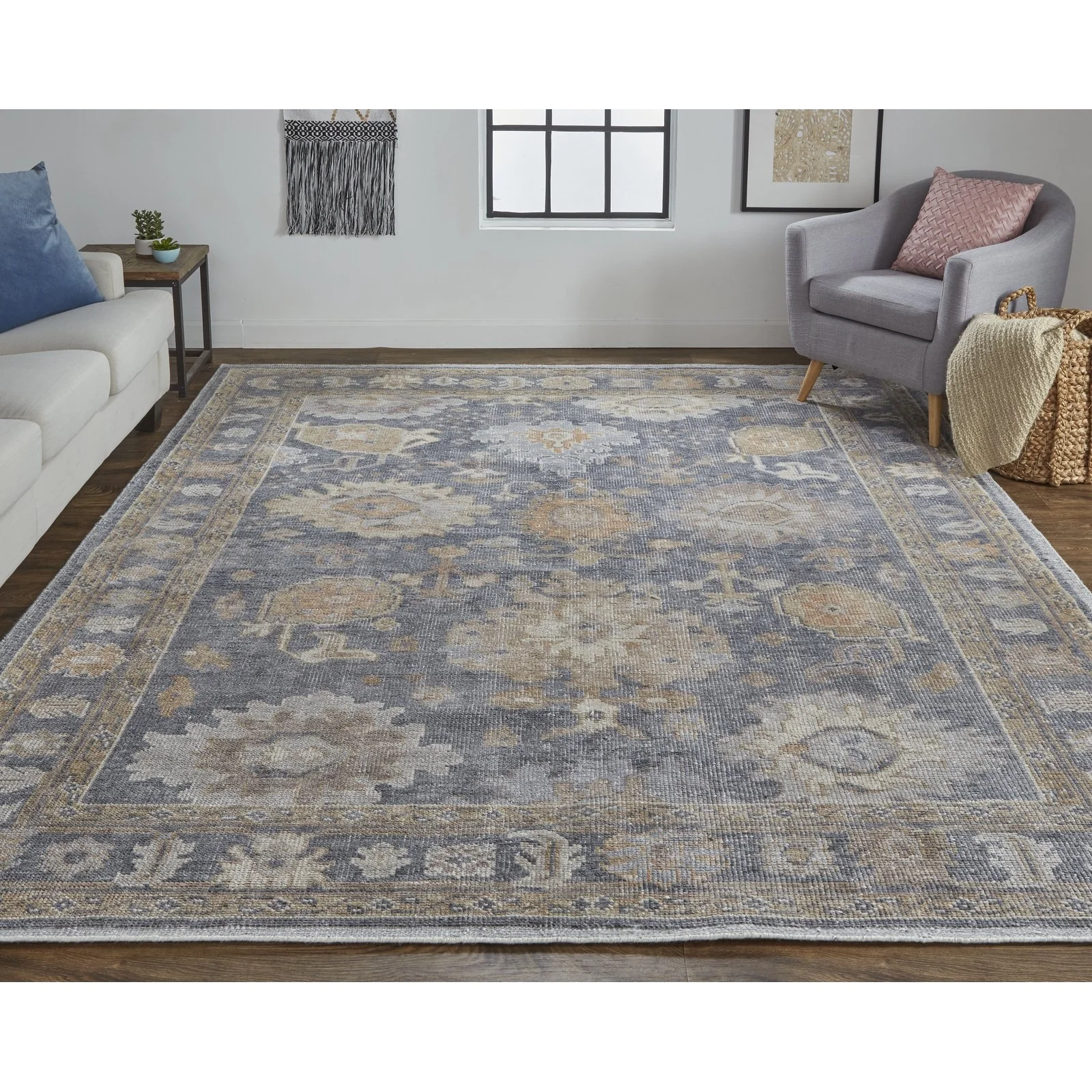 Feizy Wendover 6842F Rug in Blue / Tan - Image 2