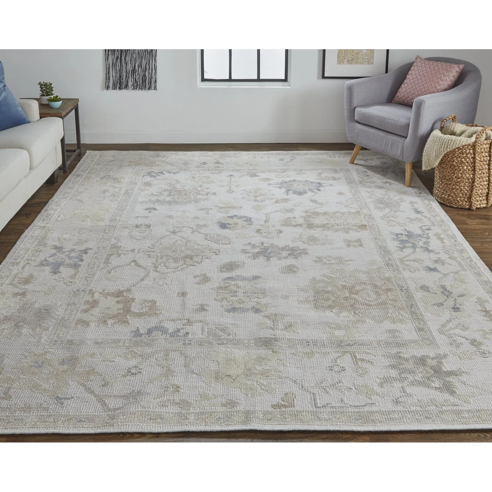 Feizy Wendover 6864F Rug in Gray / Ivory - Image 2
