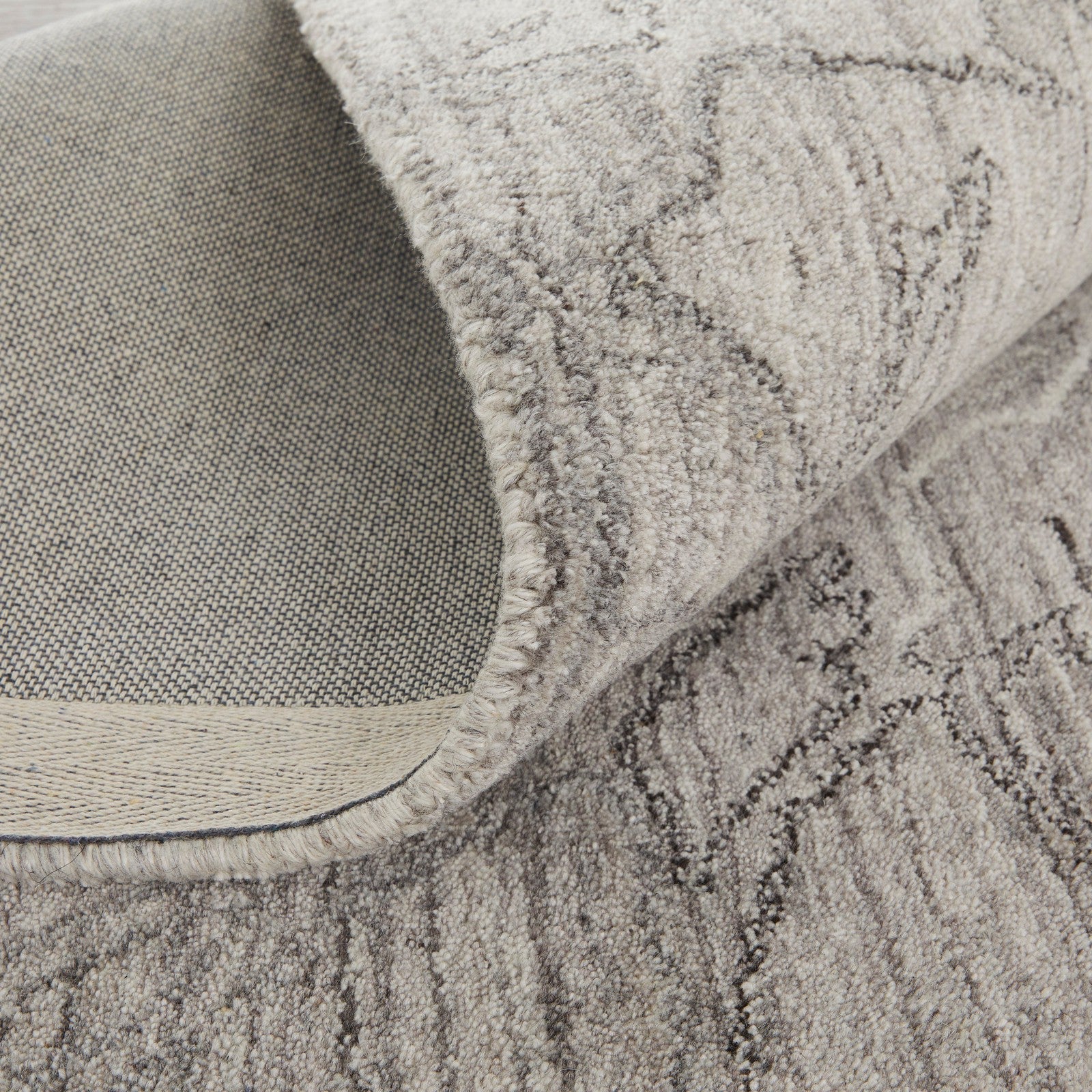 Feizy Whitton 8890F Modern Abstract Rug in Gray/Tan/Ivory - Image 4