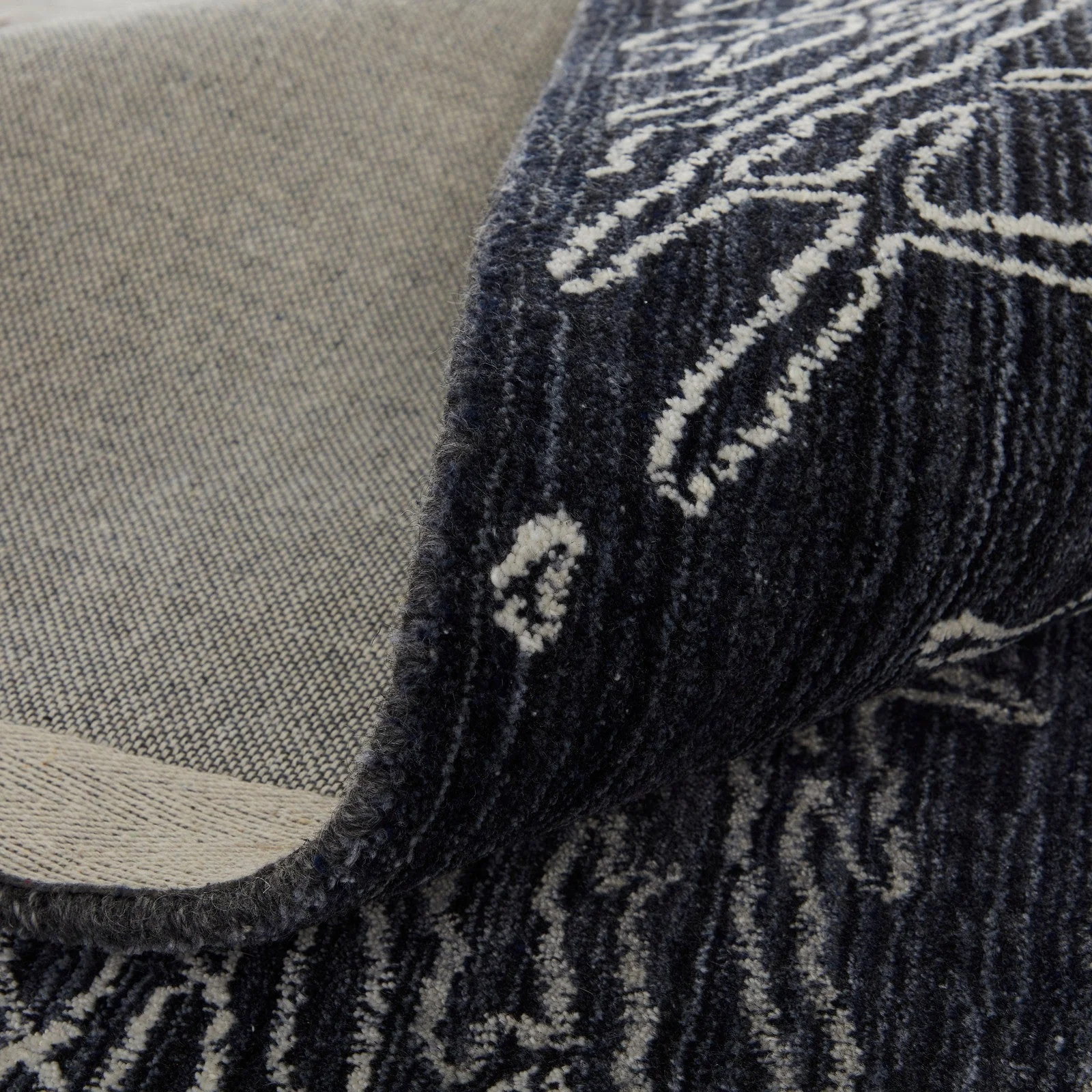 Feizy Whitton 8891F Modern Abstract Rug in Black/Gray/Ivory - Image 5