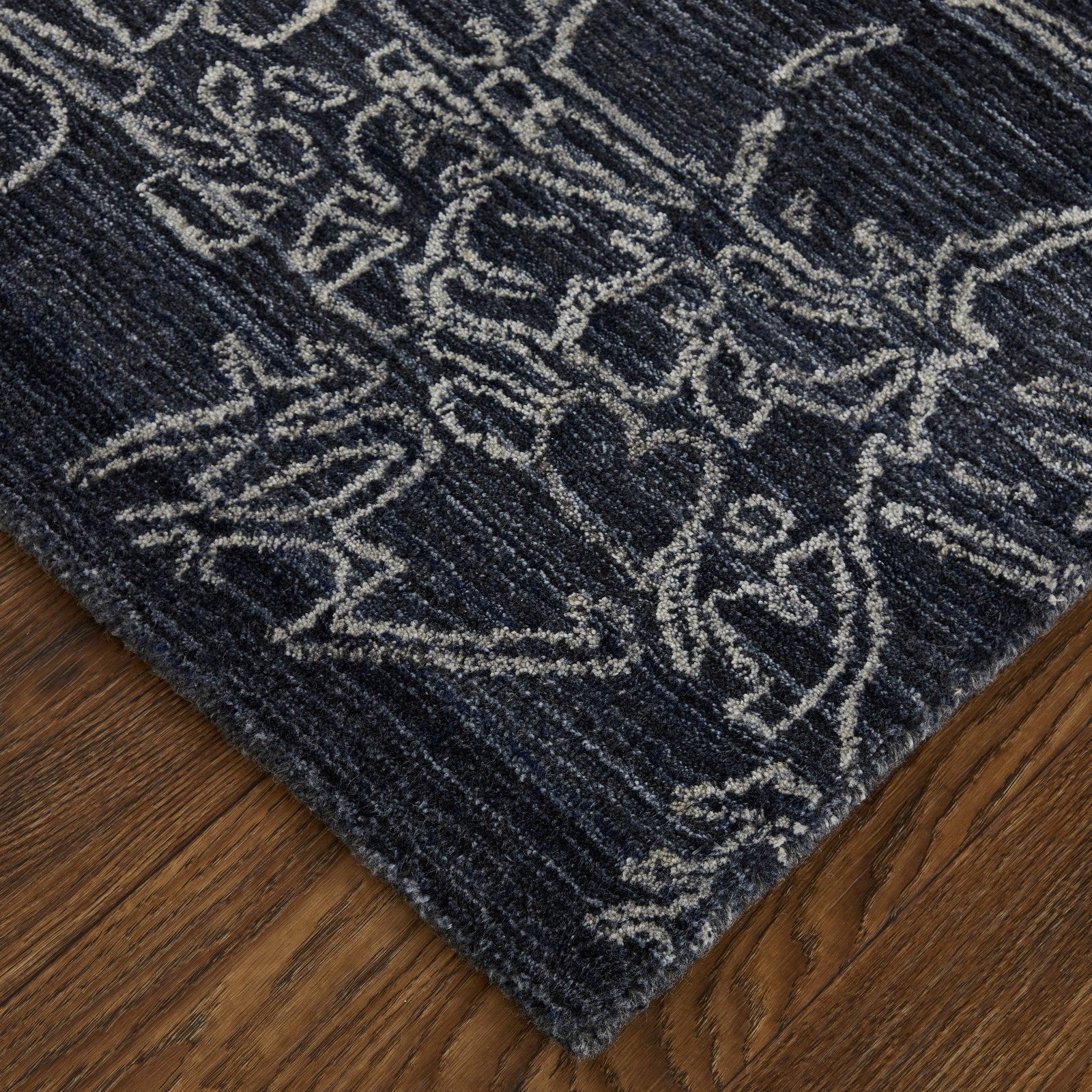 Feizy Whitton 8891F Modern Abstract Rug in Black/Gray/Ivory - Image 6