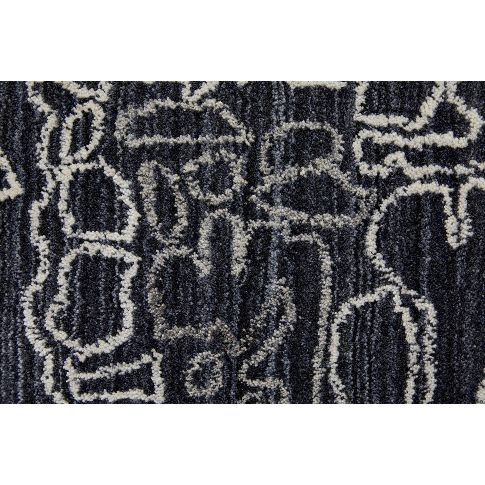 Feizy Whitton 8891F Modern Abstract Rug in Black/Gray/Ivory - Image 8