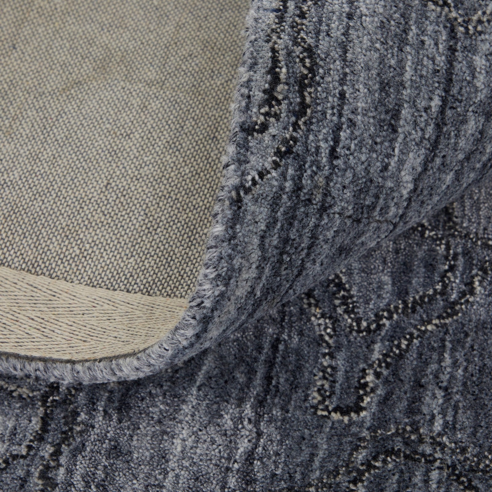 Feizy Whitton 8892F Modern Abstract Rug in Gray/Blue - Image 5