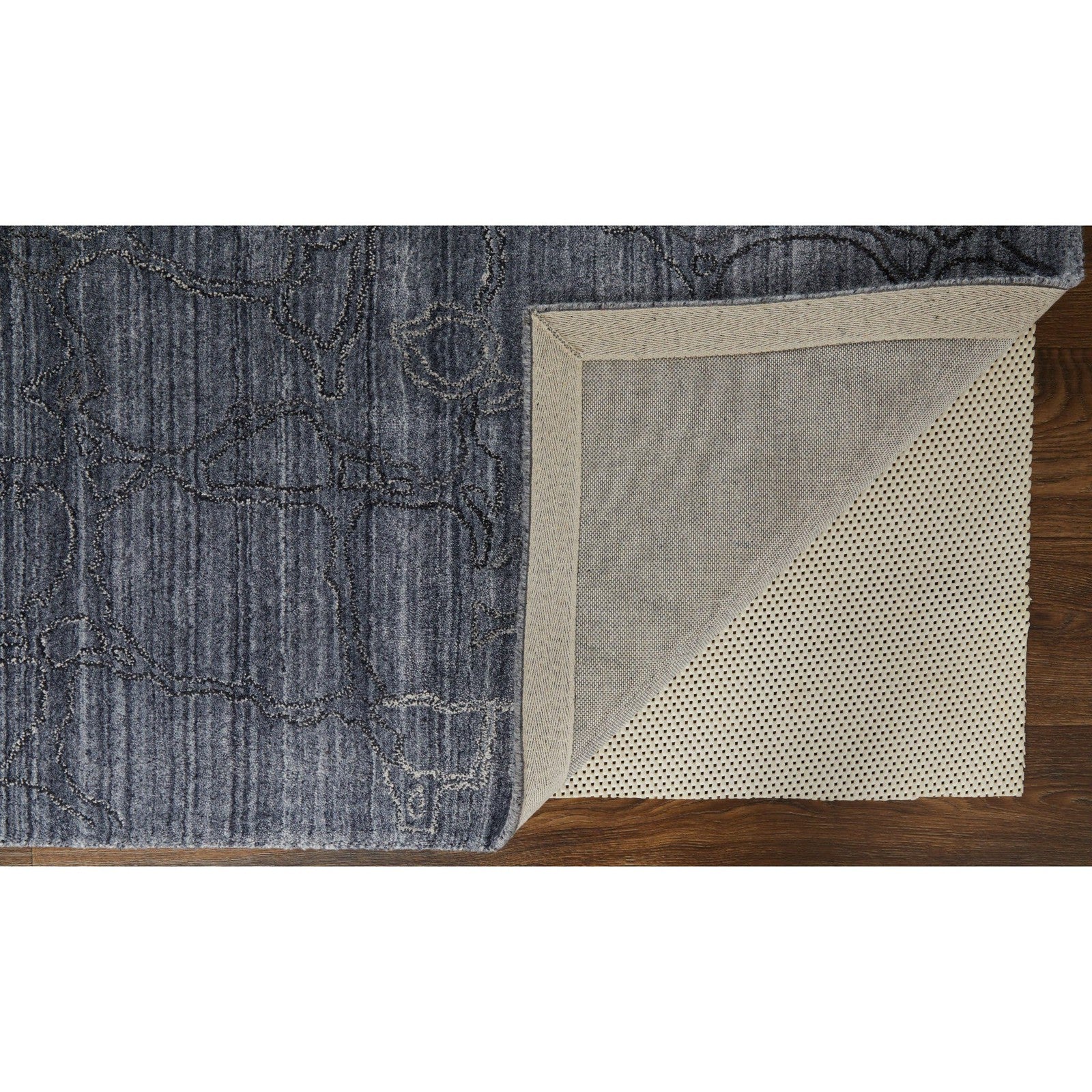 Feizy Whitton 8892F Modern Abstract Rug in Gray/Blue - Image 7
