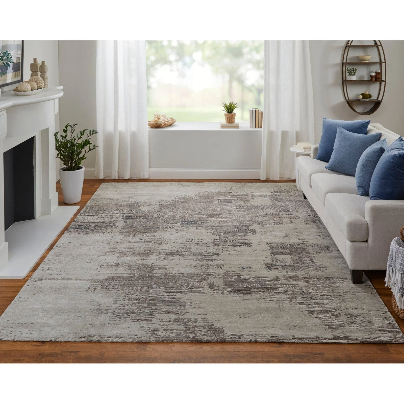 Feizy Zarah 8917F Modern Abstract Rug in Brown/Tan/Black - Image 2
