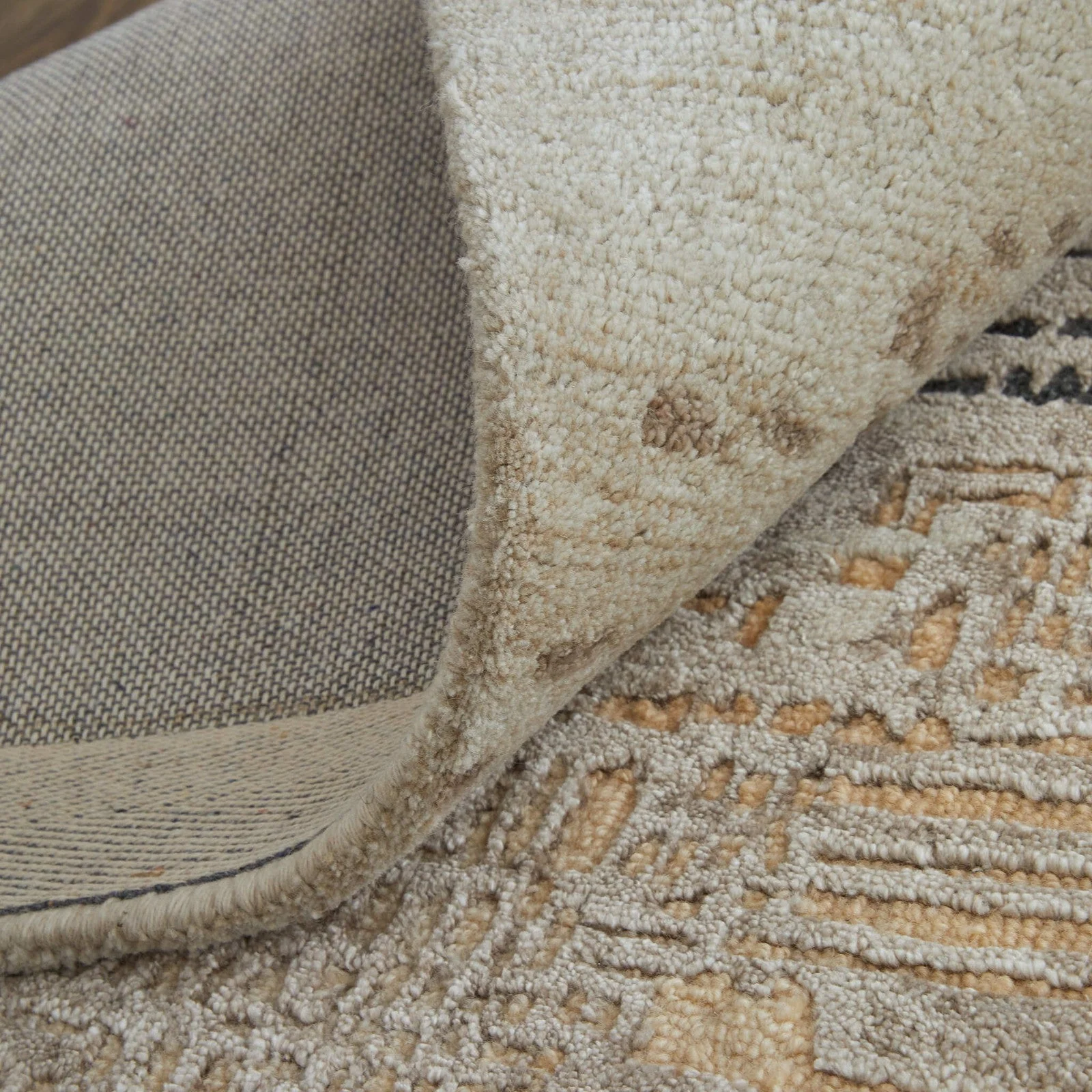 Feizy Zarah 8917F Modern Abstract Rug in Brown/Tan/Black - Image 3
