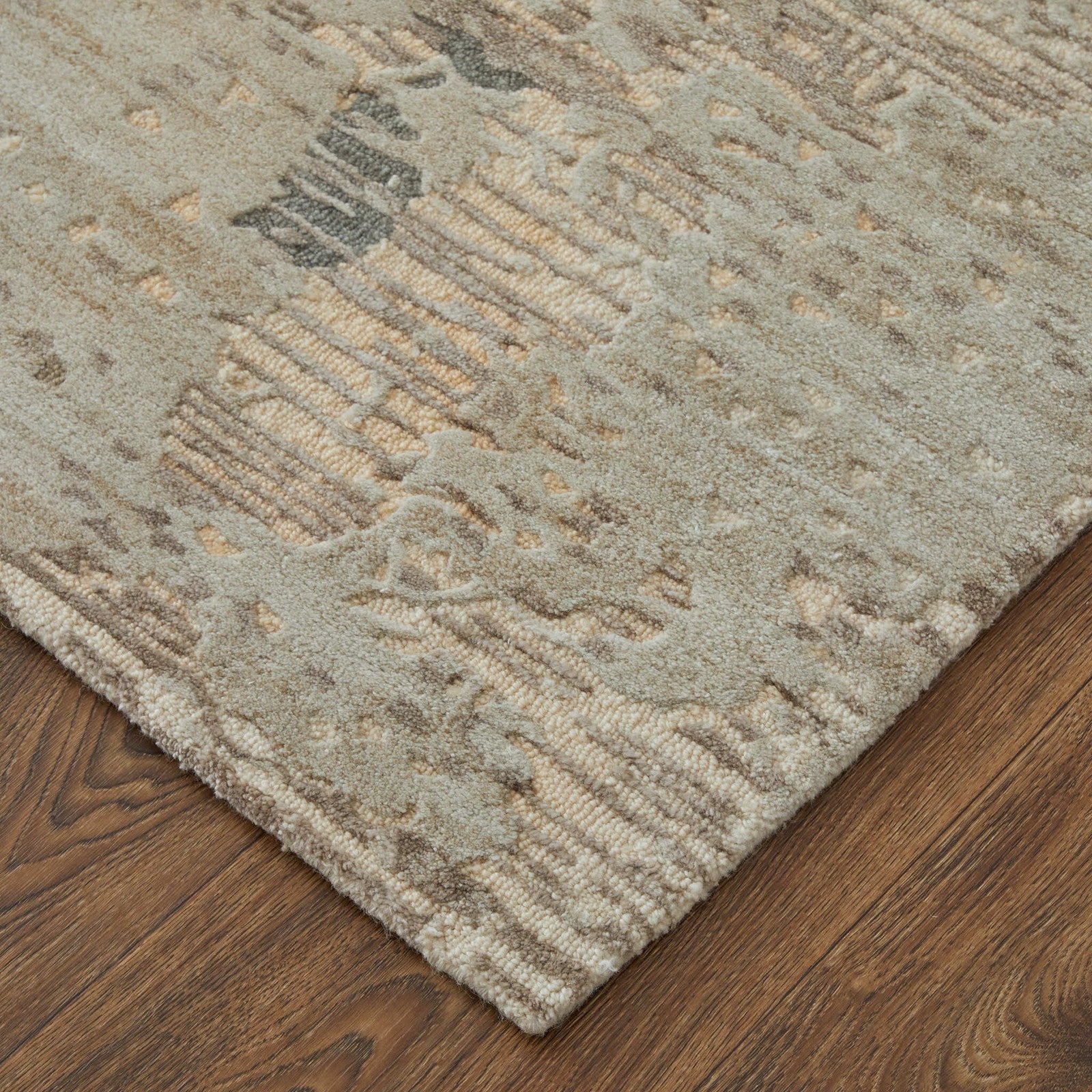 Feizy Zarah 8917F Modern Abstract Rug in Brown/Tan/Black - Image 4