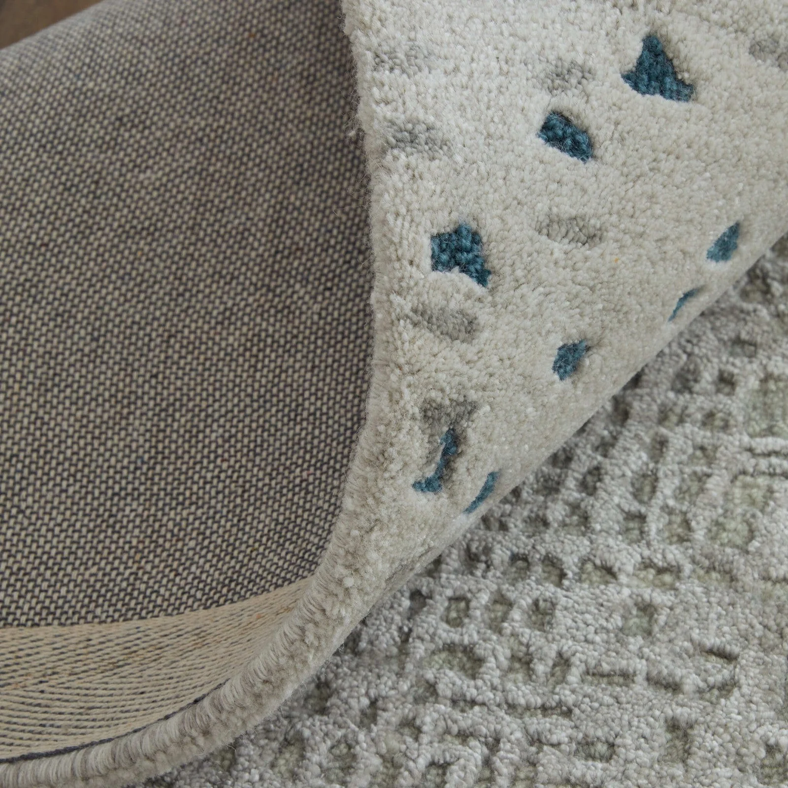 Feizy Zarah 8917F Modern Abstract Rug in Gray/Taupe/Blue - Image 3
