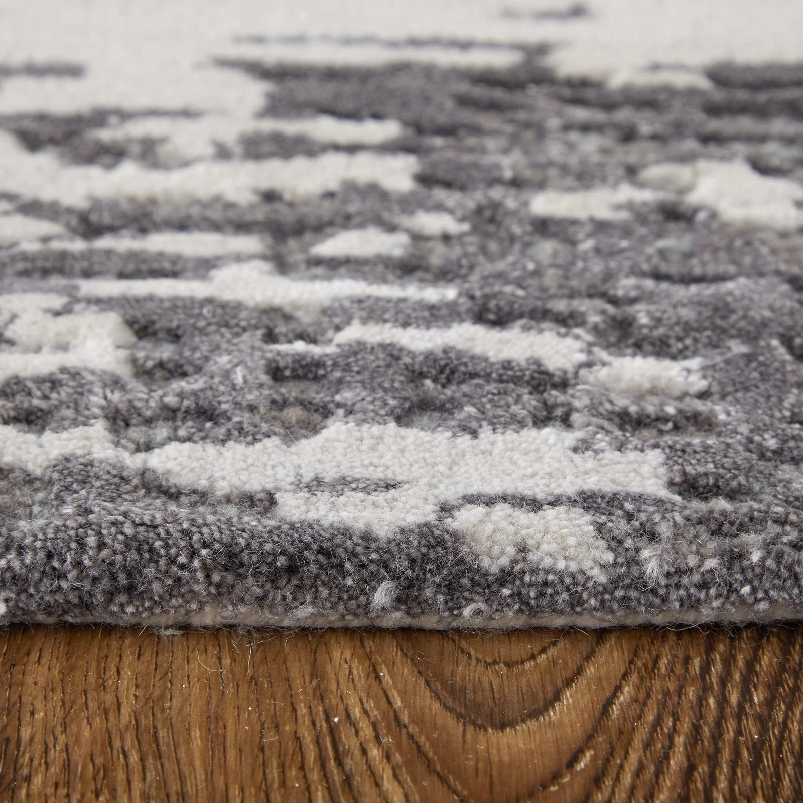 Feizy Zarah 8917F Modern Abstract Rug in Ivory/Gray/Blue - Image 4