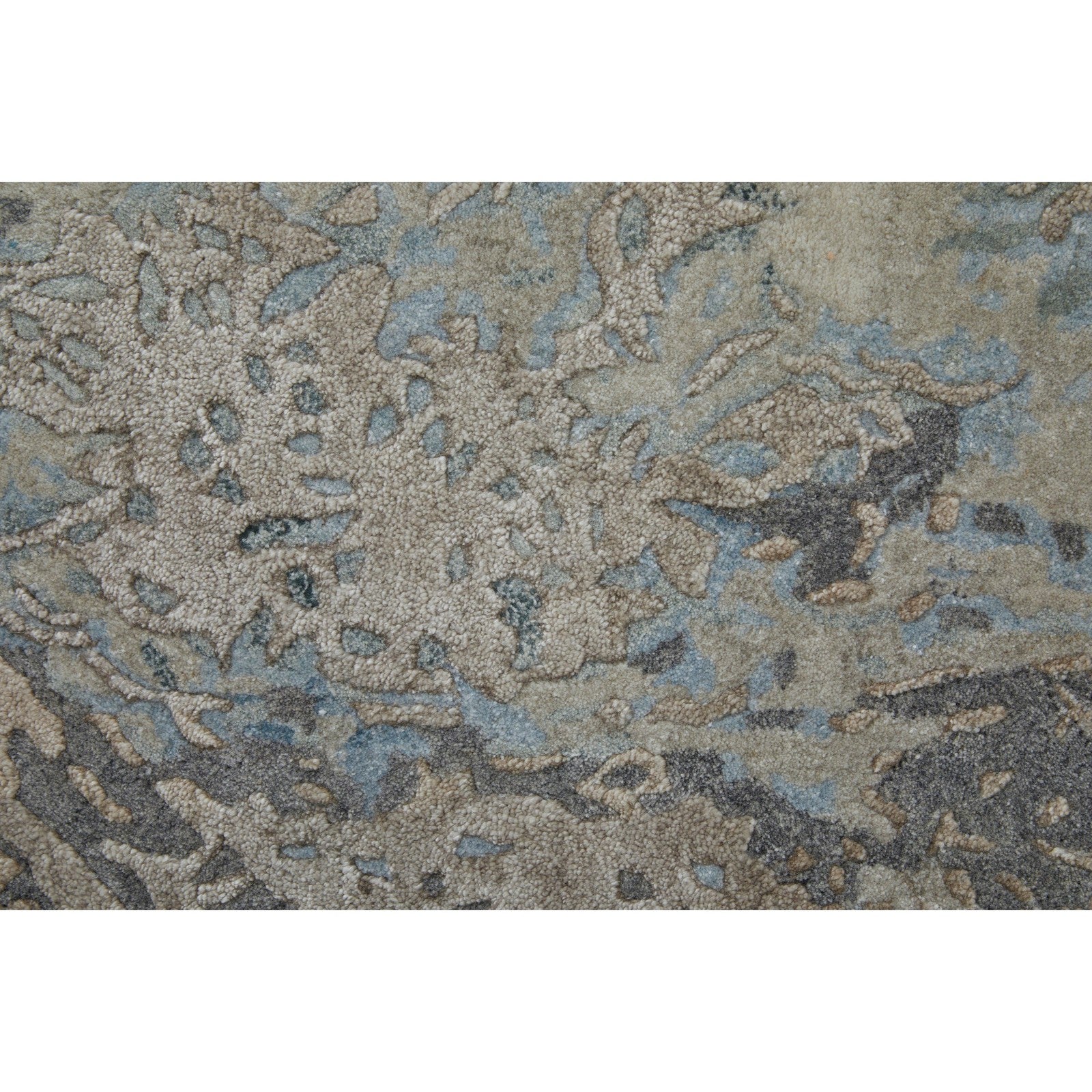 Feizy Zarah 8918F Modern Watercolor Rug in Gray/Tan/Blue - Image 8