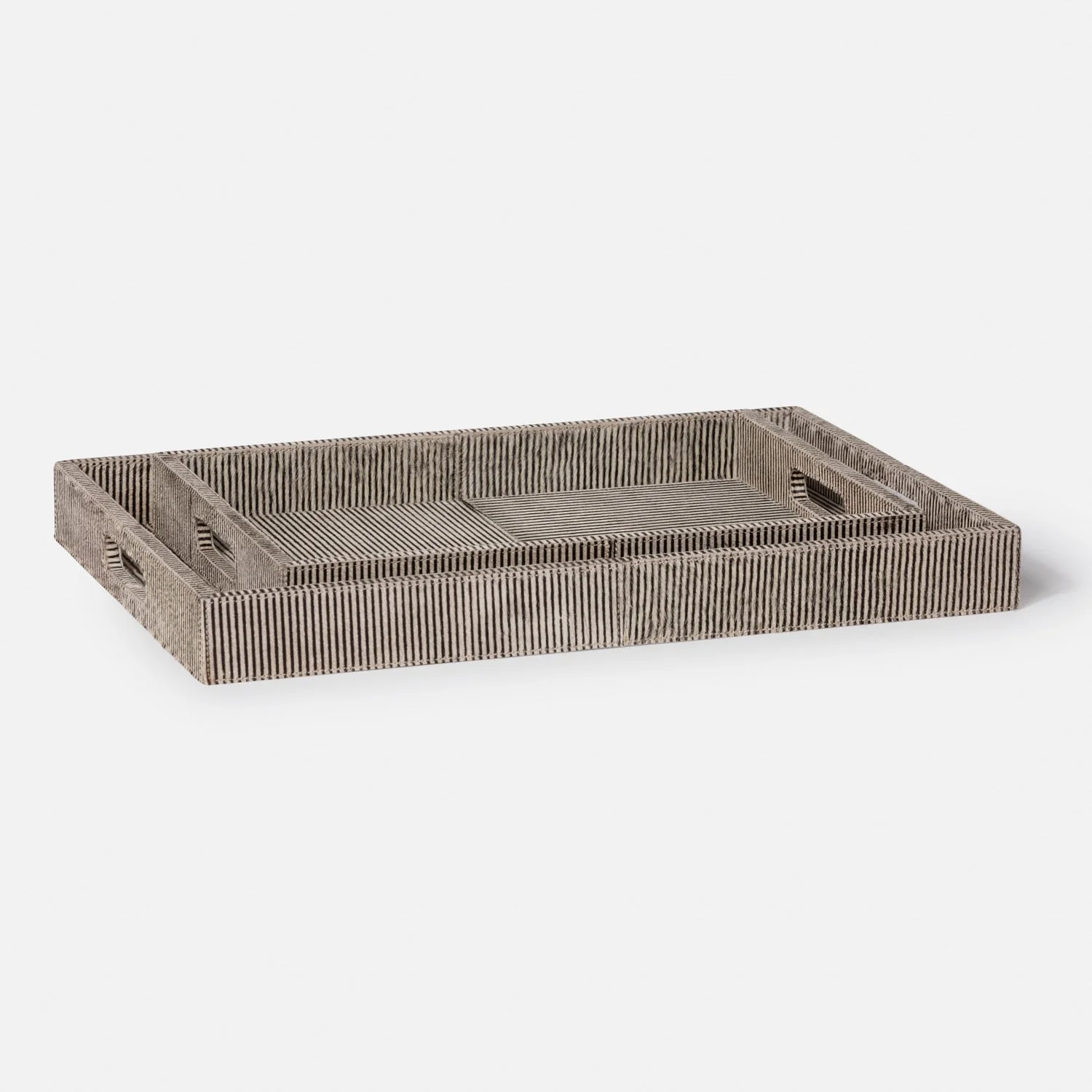 Fenmore Hair-On-Hide Tray - Set of 2 - Image 2