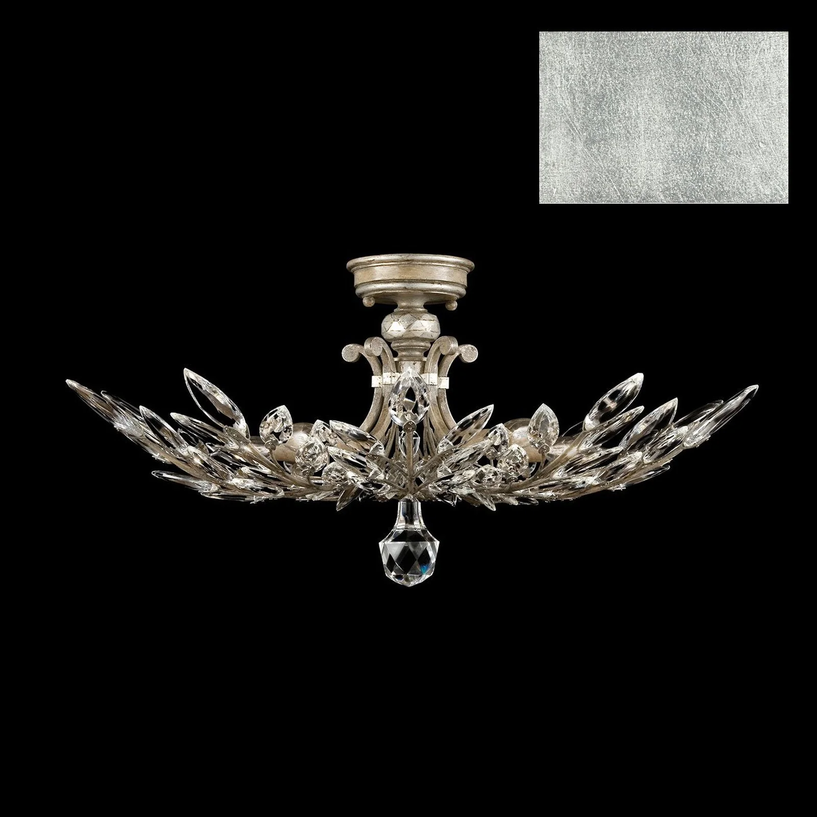 Fine Art Crystal Laurel 28" Round Semi Flush Mount - Image 10