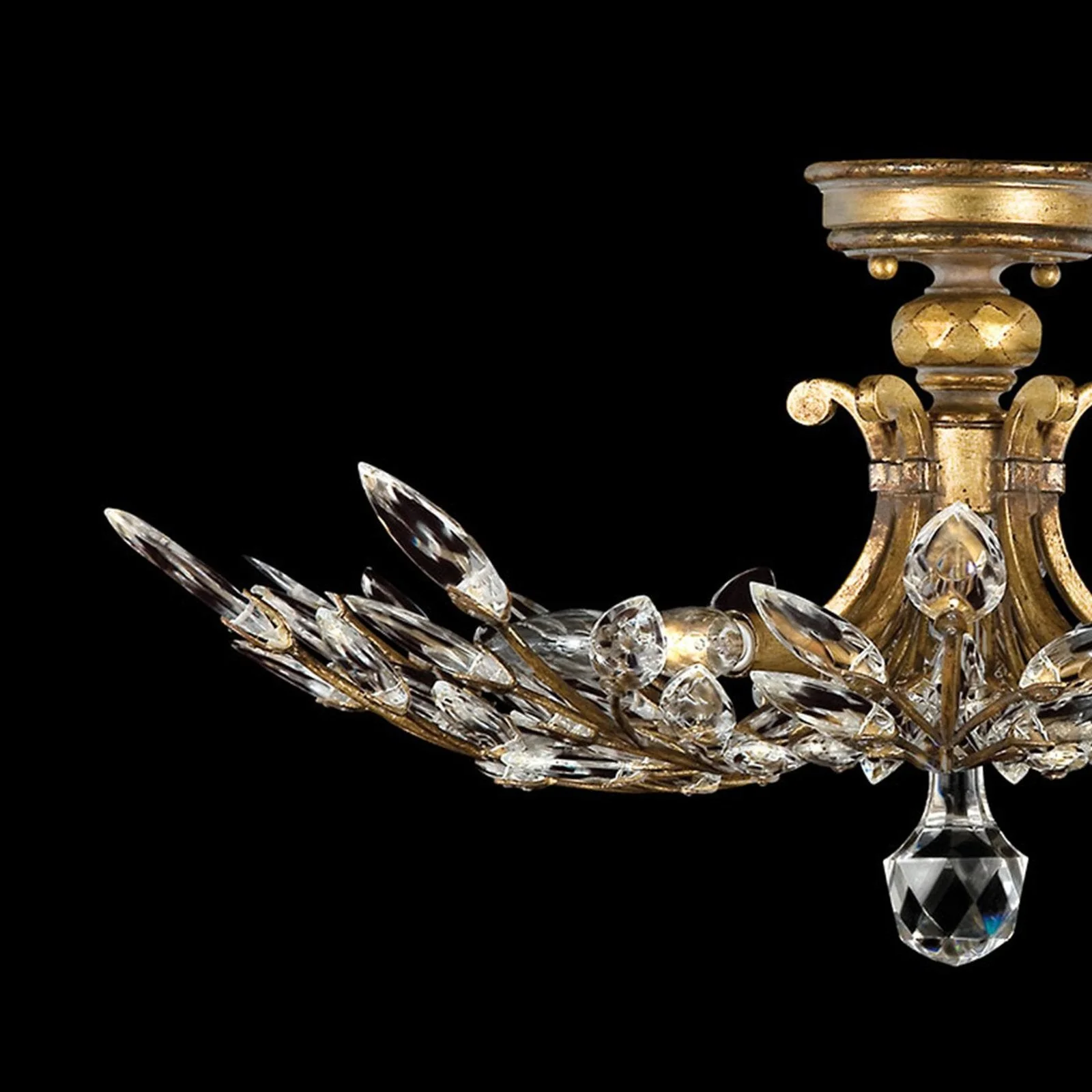 Fine Art Crystal Laurel 28" Round Semi Flush Mount - Image 2