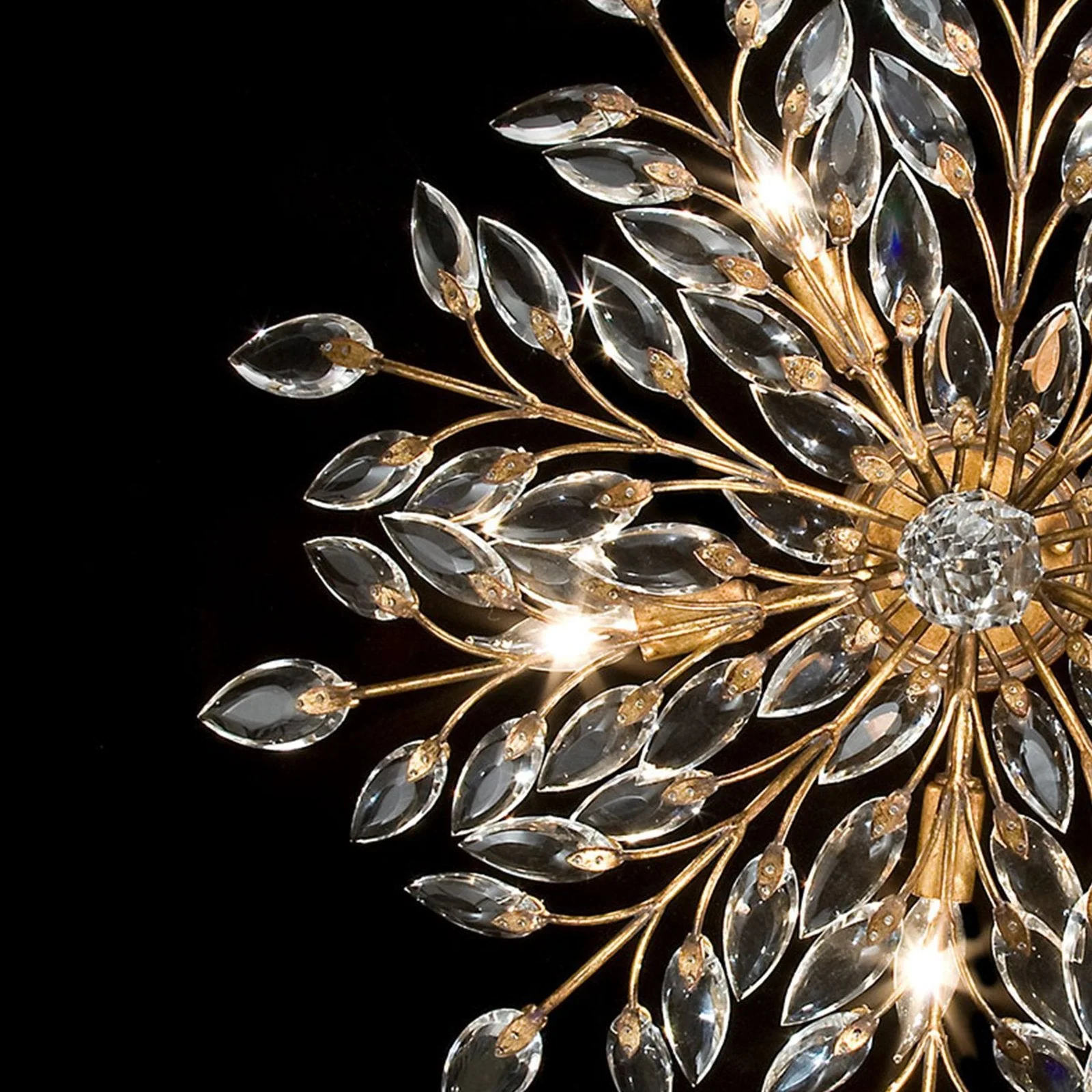 Fine Art Crystal Laurel 28" Round Semi Flush Mount - Image 3