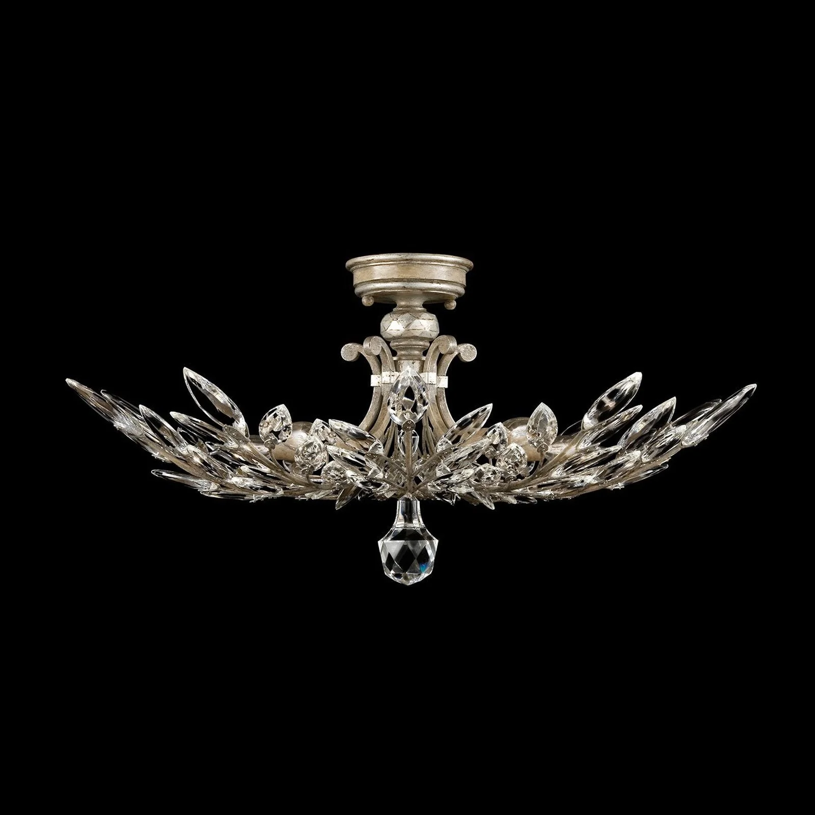 Fine Art Crystal Laurel 28" Round Semi Flush Mount - Image 4