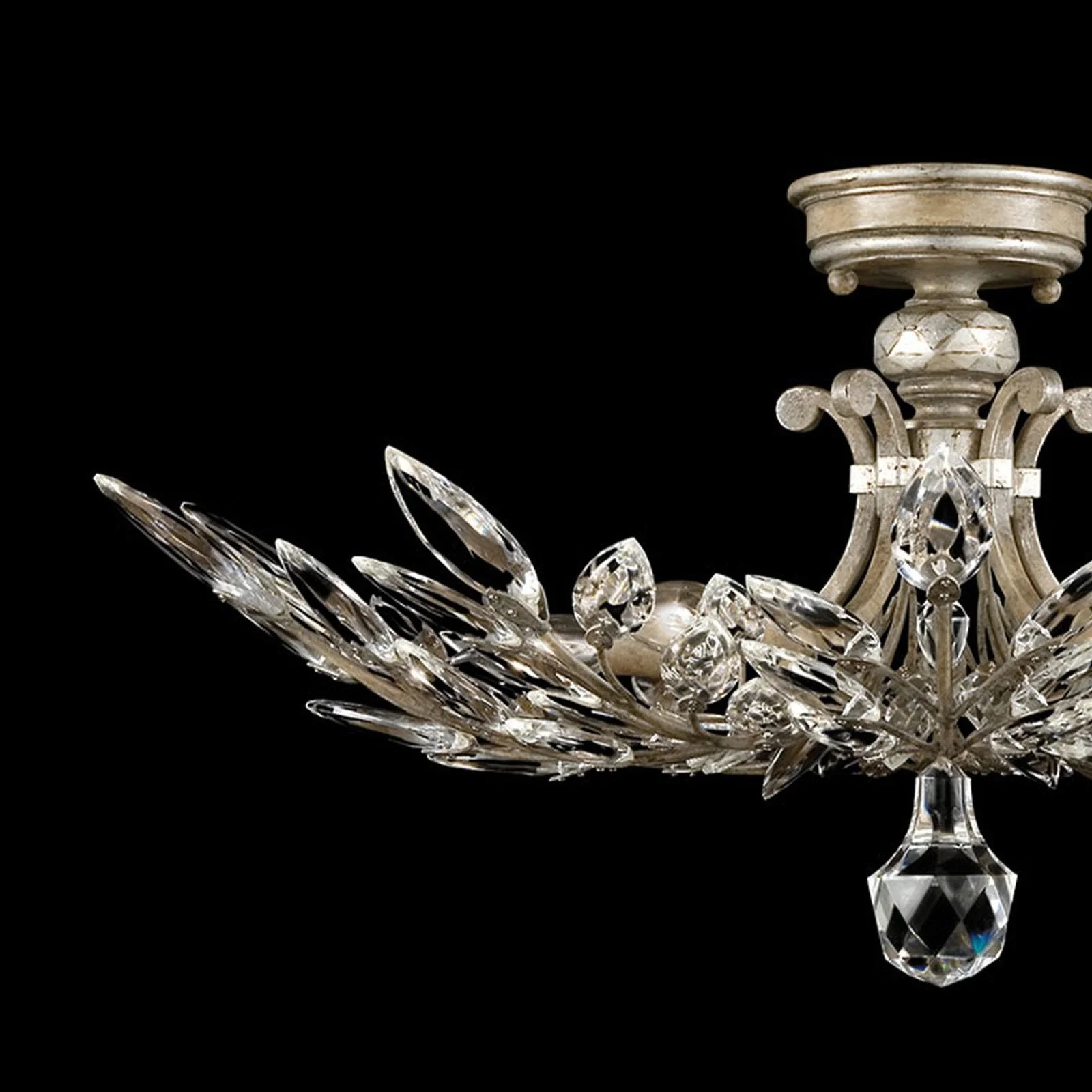 Fine Art Crystal Laurel 28" Round Semi Flush Mount - Image 5