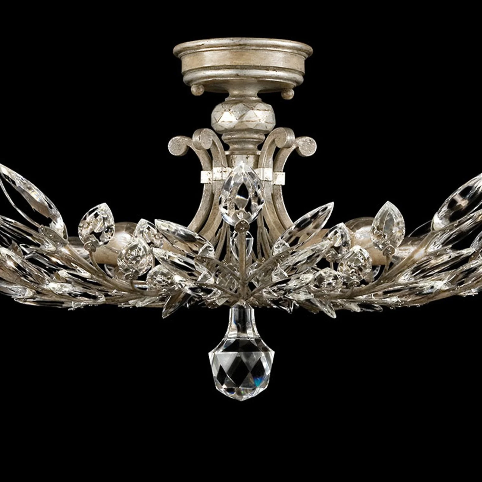 Fine Art Crystal Laurel 28" Round Semi Flush Mount - Image 6