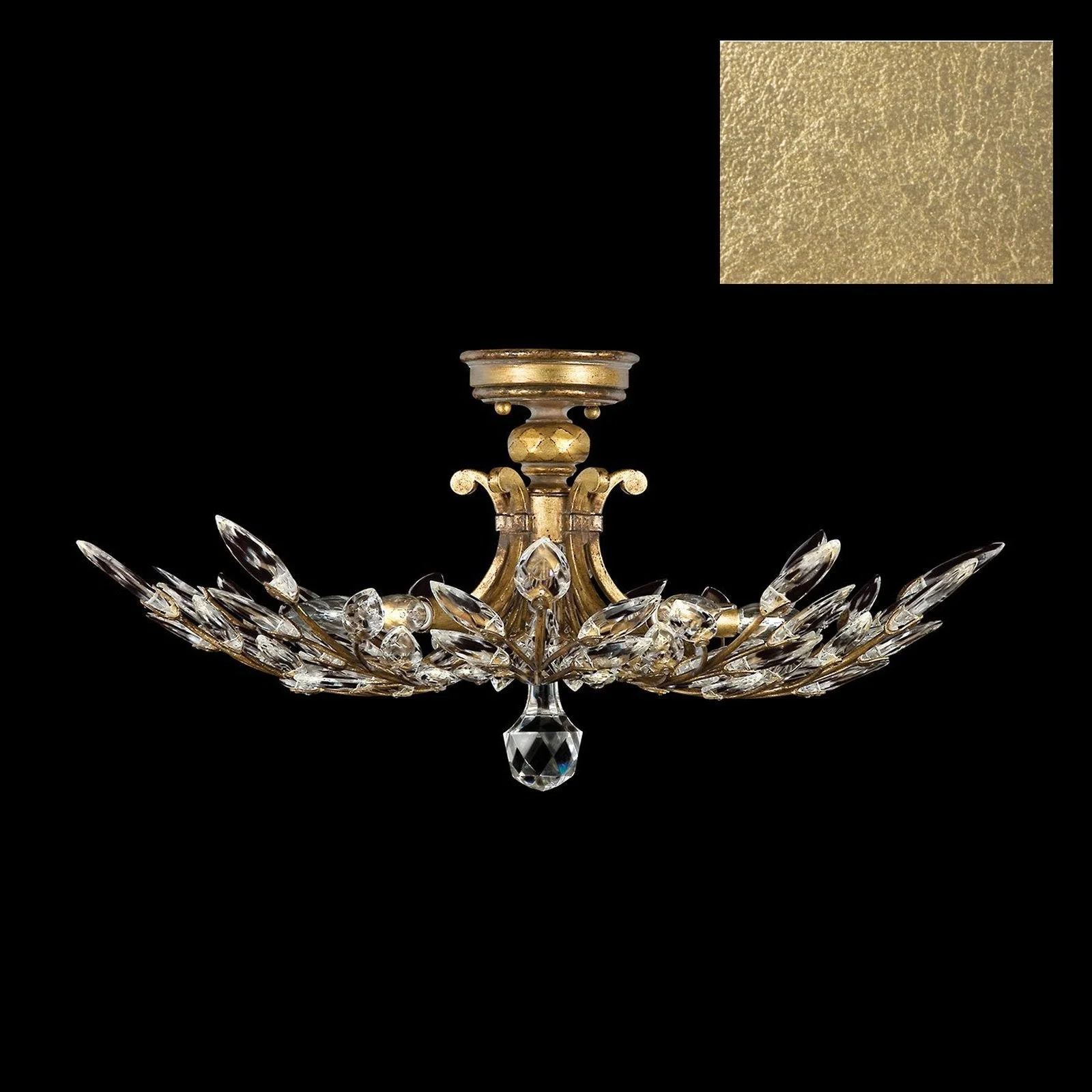 Fine Art Crystal Laurel 28" Round Semi Flush Mount - Image 8