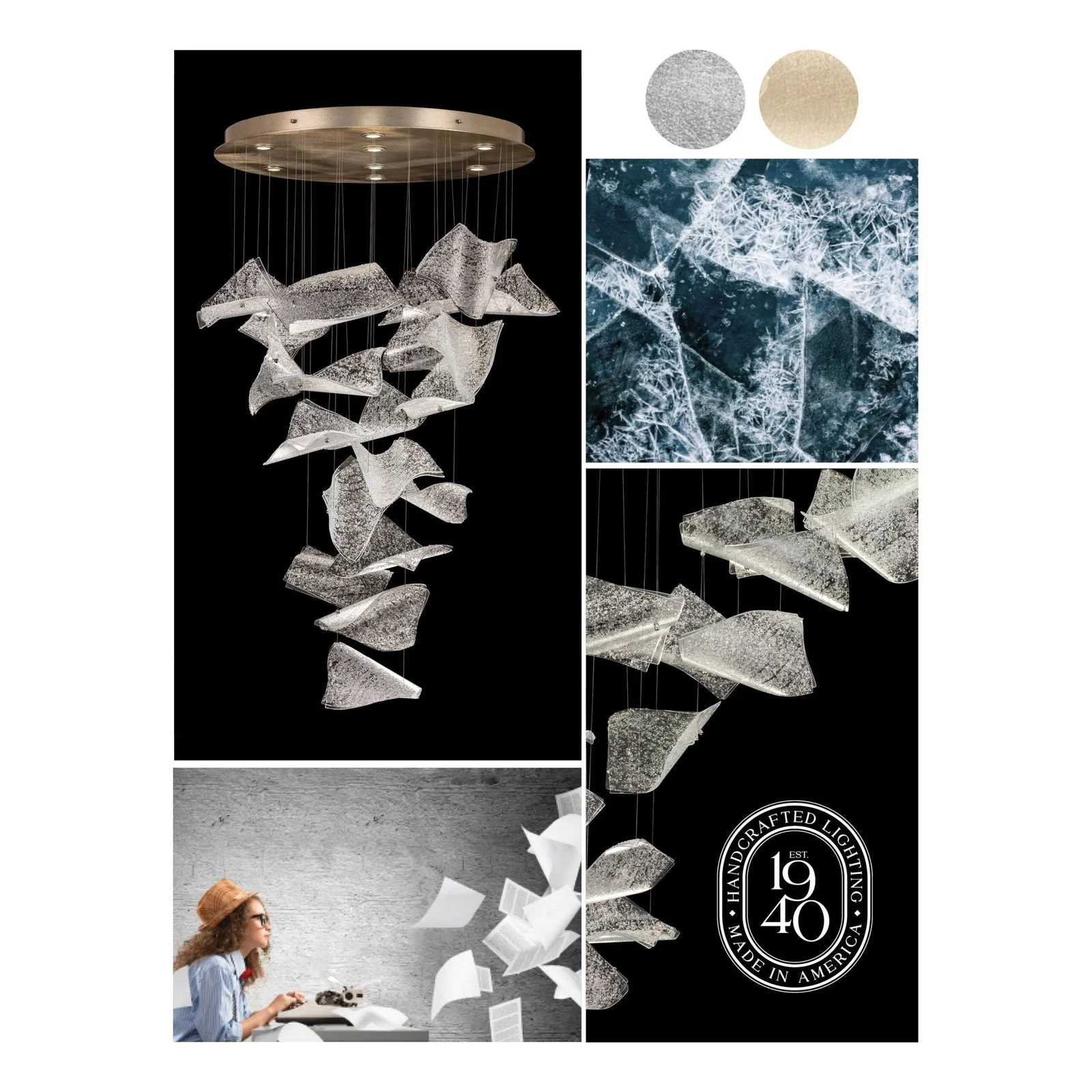 Fine Art Elevate 23" Pages Round Pendant - Image 19