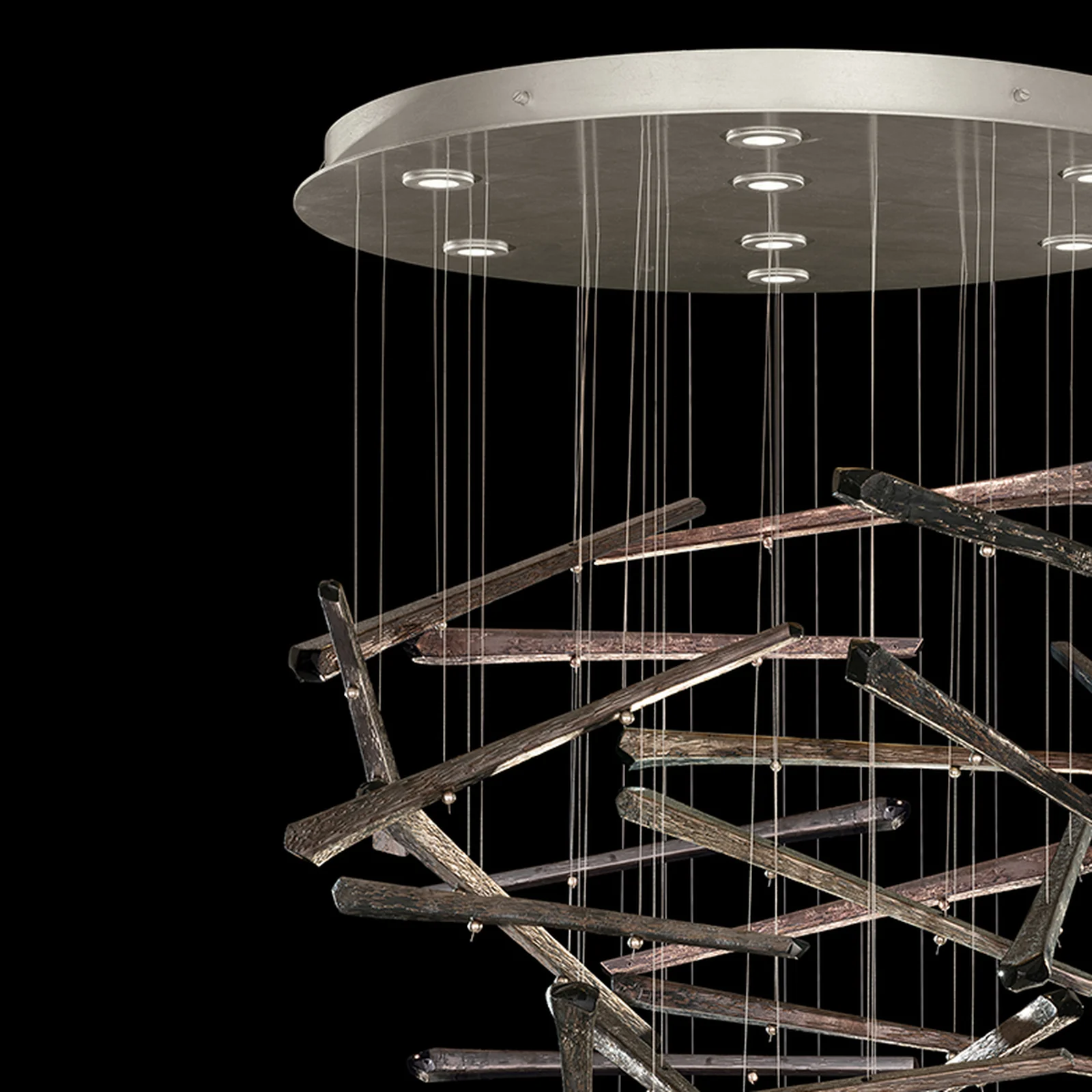 Fine Art Elevate 34" Spires Round Pendant - Image 16