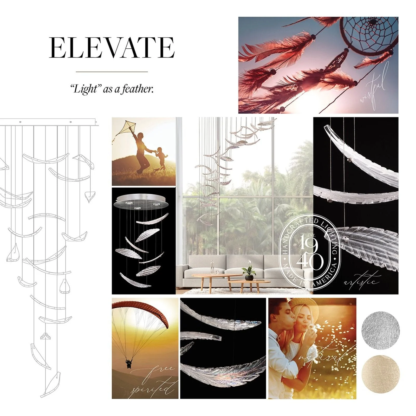 Fine Art Elevate 54" Plumes Rectangular Pendant - Image 13