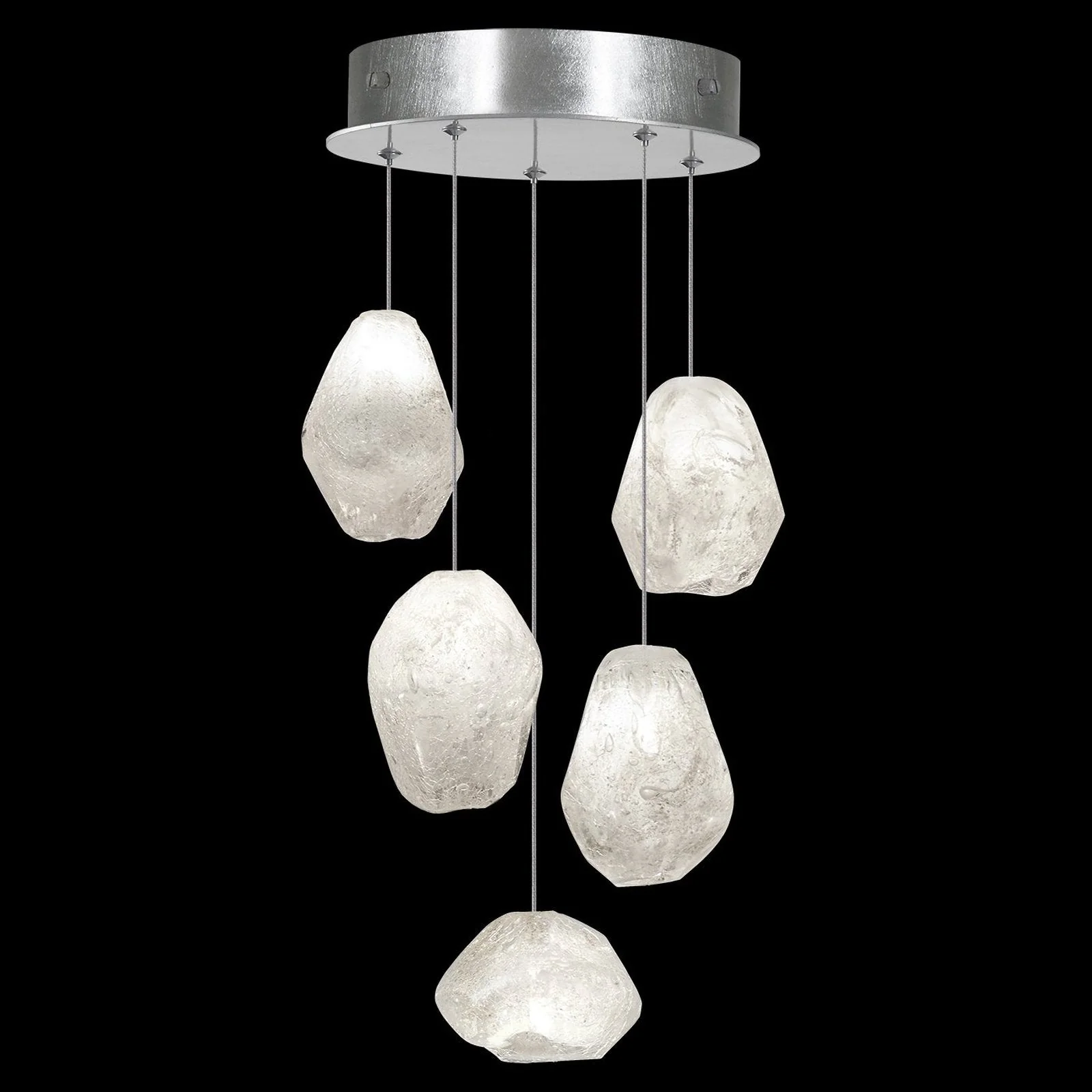 Fine Art Natural Inspirations 12" Clear Quartz Round Pendant - Image 3