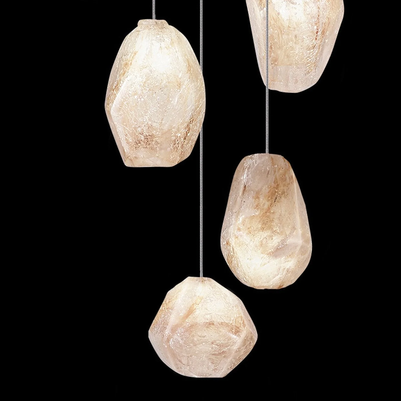 Fine Art Natural Inspirations 12" Natural Quartz Round Pendant - Image 2