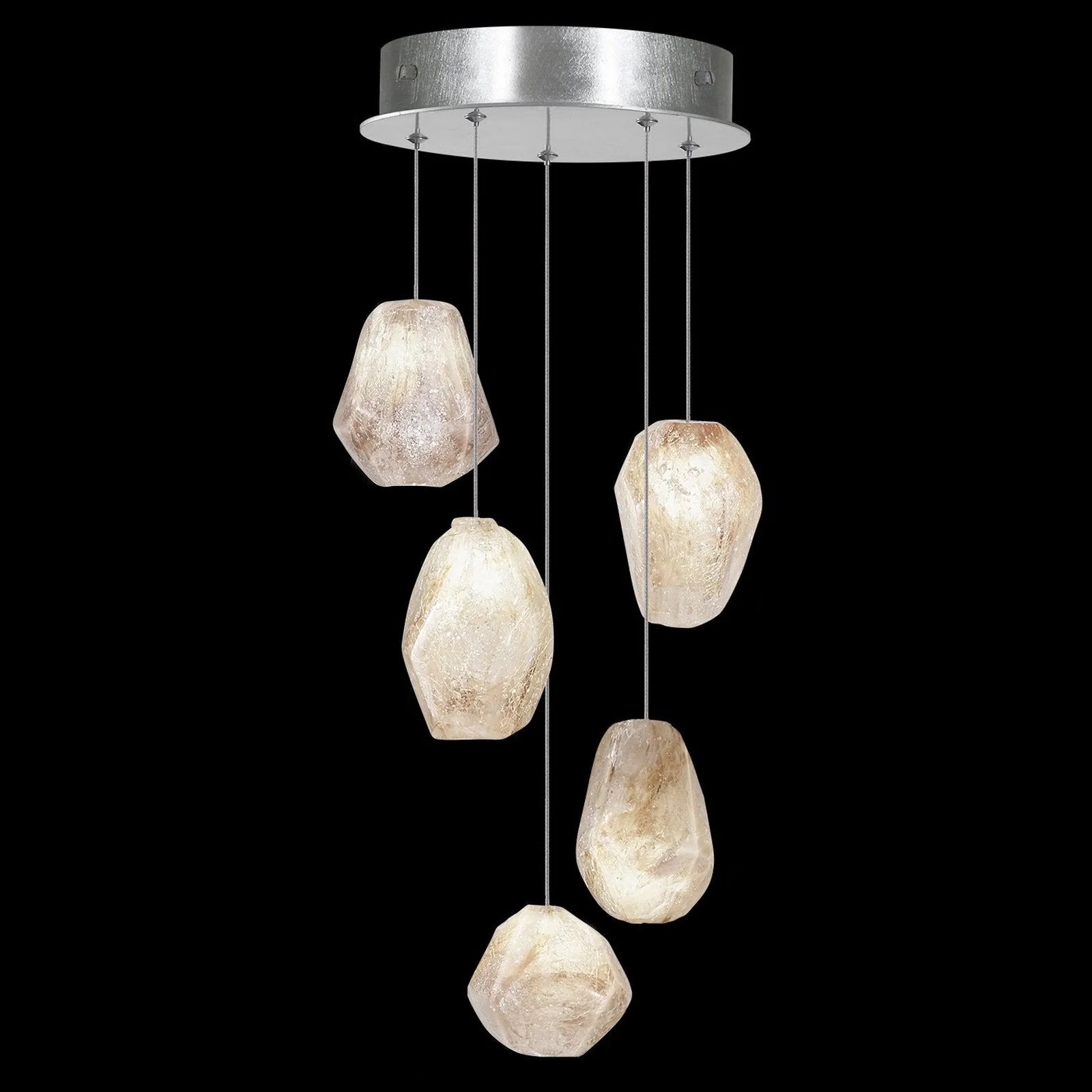 Fine Art Natural Inspirations 12" Natural Quartz Round Pendant - Image 3