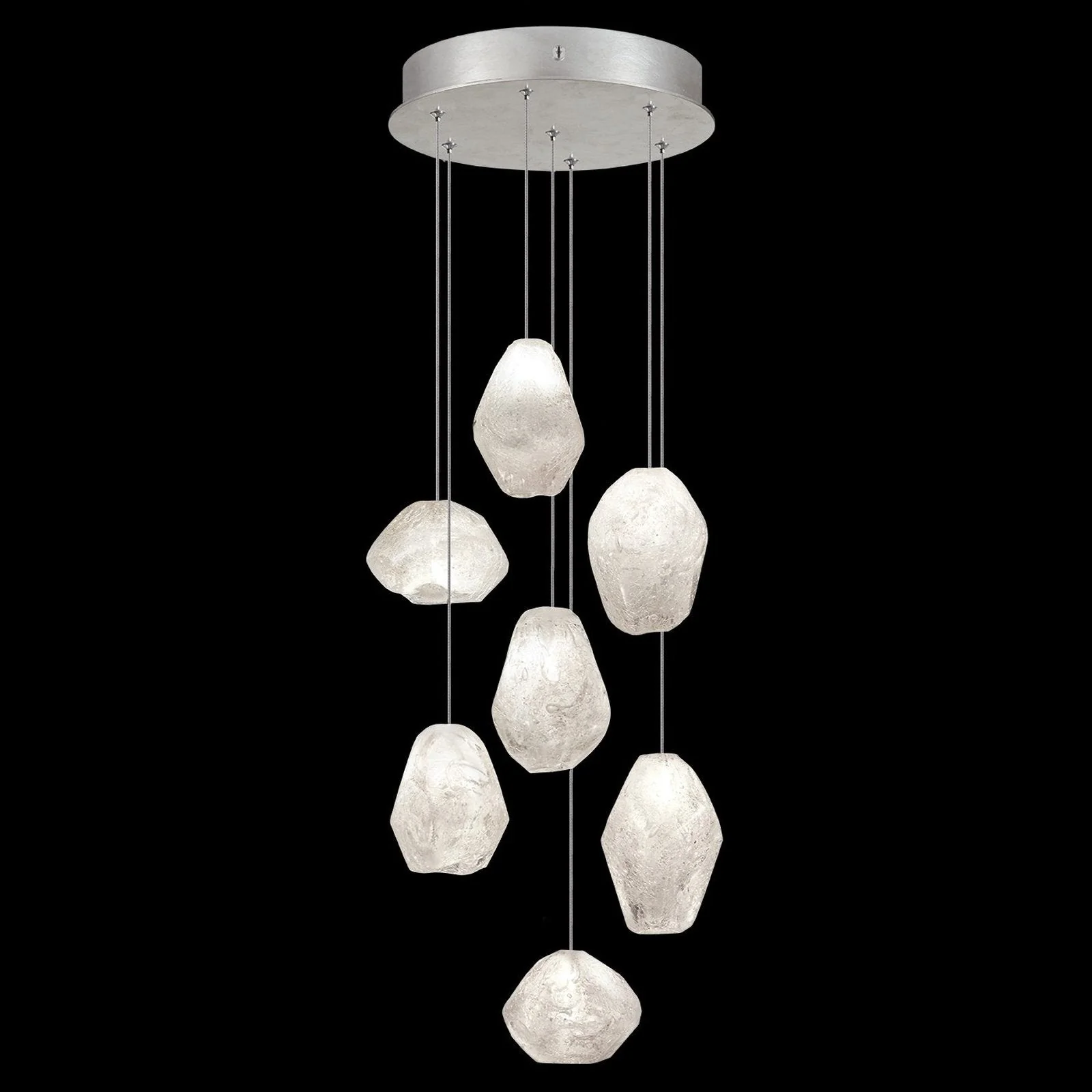 Fine Art Natural Inspirations 14" Clear Quartz Round Pendant - Image 2