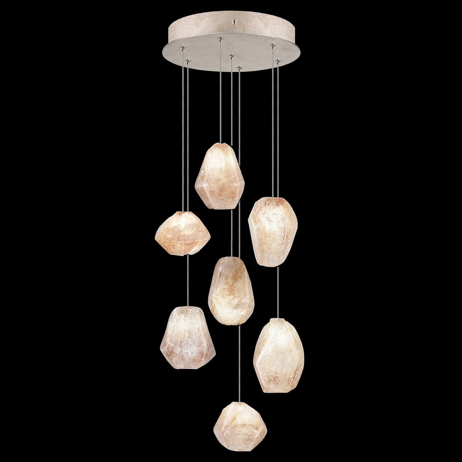 Fine Art Natural Inspirations 14" Natural Quartz Round Pendant - Image 3