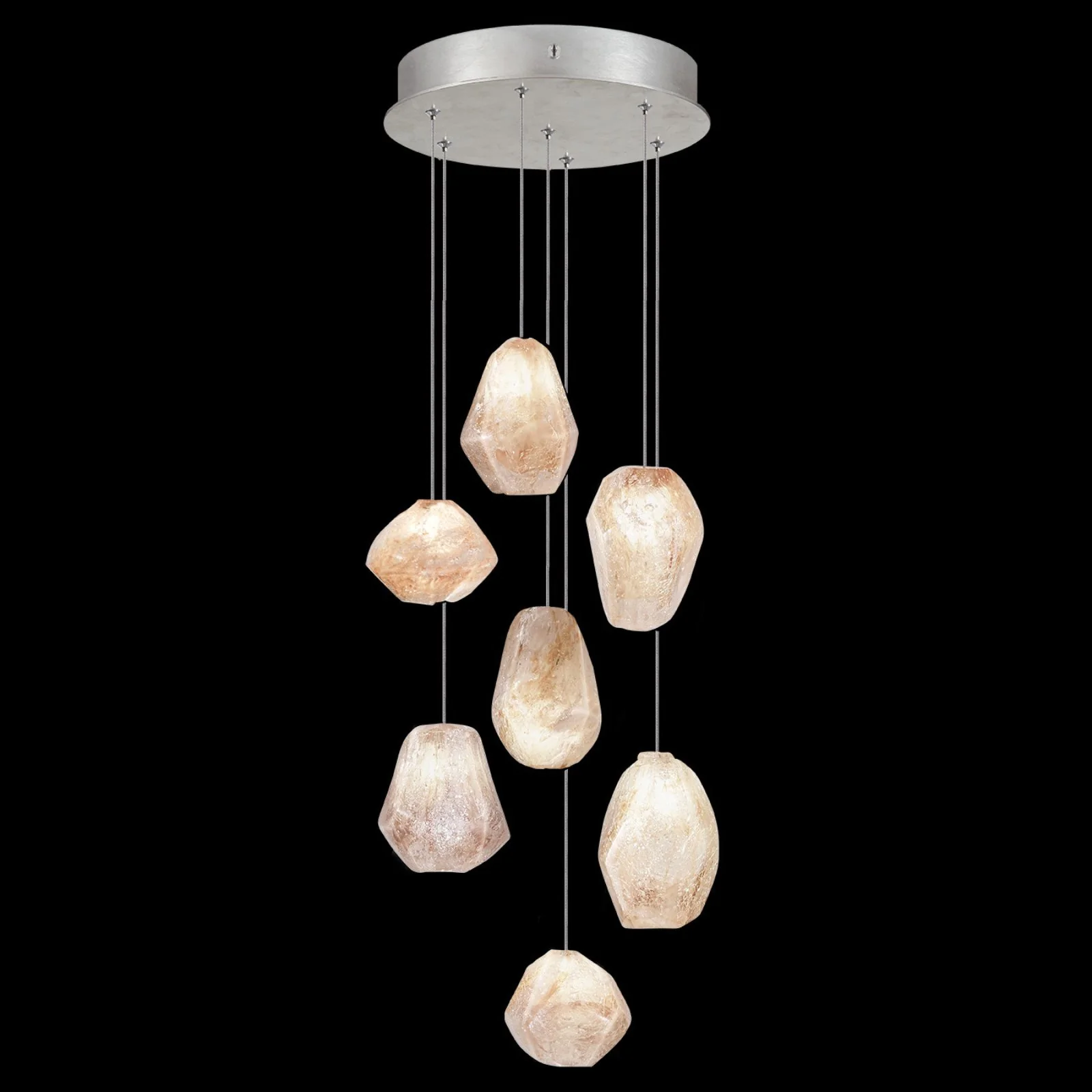 Fine Art Natural Inspirations 14" Natural Quartz Round Pendant - Image 5