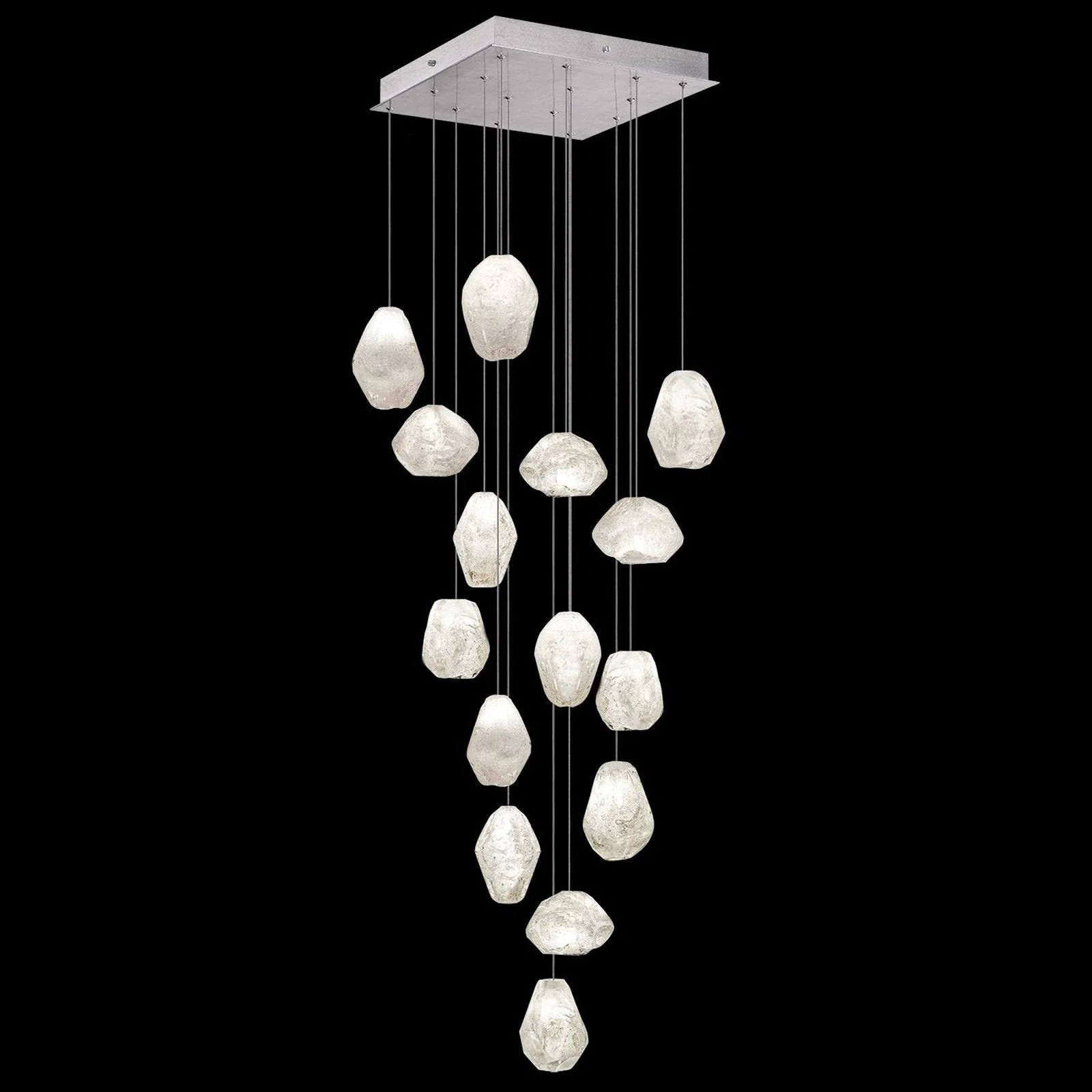 Fine Art Natural Inspirations 19" Clear Quartz Square Pendant - Image 3
