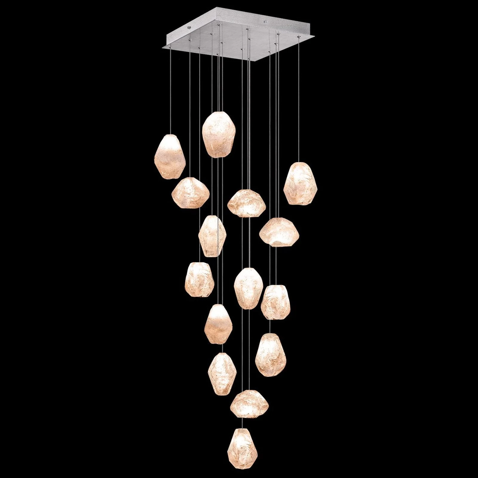 Fine Art Natural Inspirations 19" Natural Quartz Square Pendant - Image 2