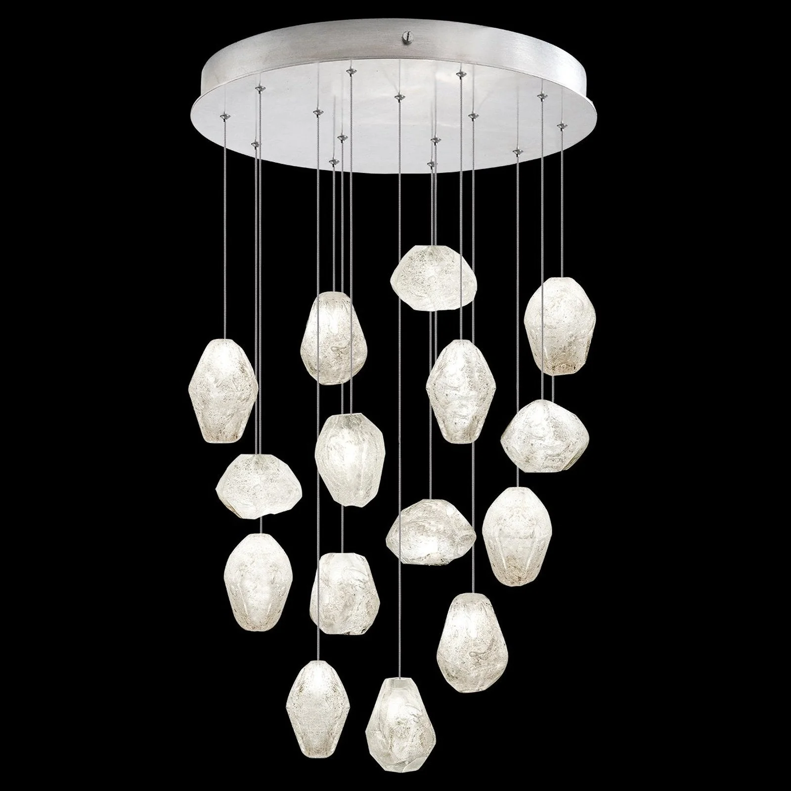 Fine Art Natural Inspirations 21" Clear Quartz Round Pendant - Image 3