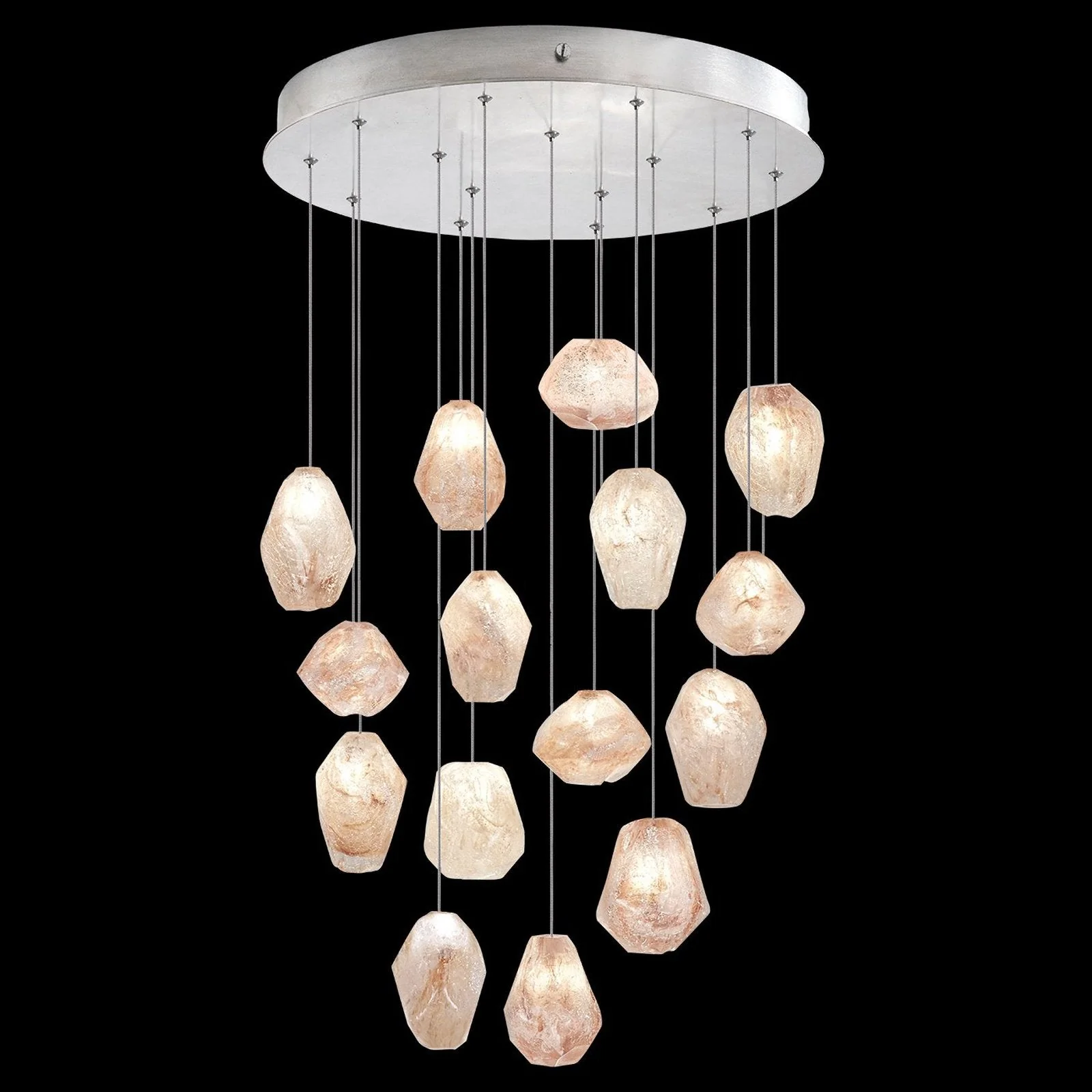 Fine Art Natural Inspirations 21" Natural Quartz Round Pendant - Image 3