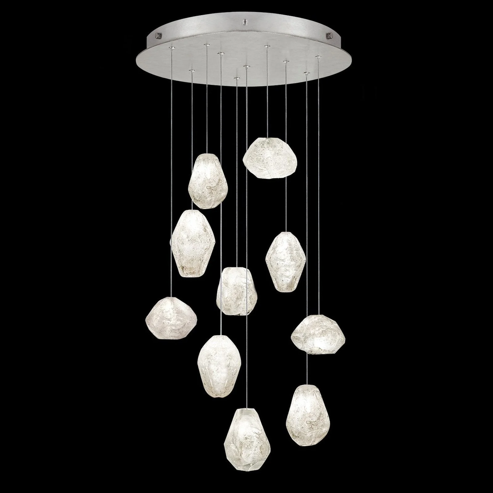 Fine Art Natural Inspirations 22" Clear Quartz Round Pendant - Image 3