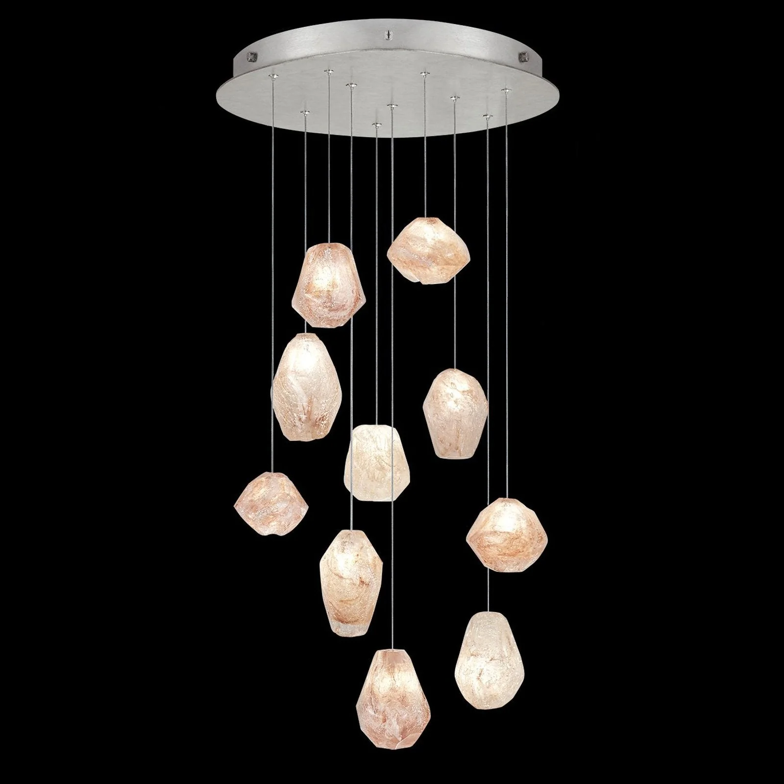 Fine Art Natural Inspirations 22" Natural Quartz Round Pendant - Image 3